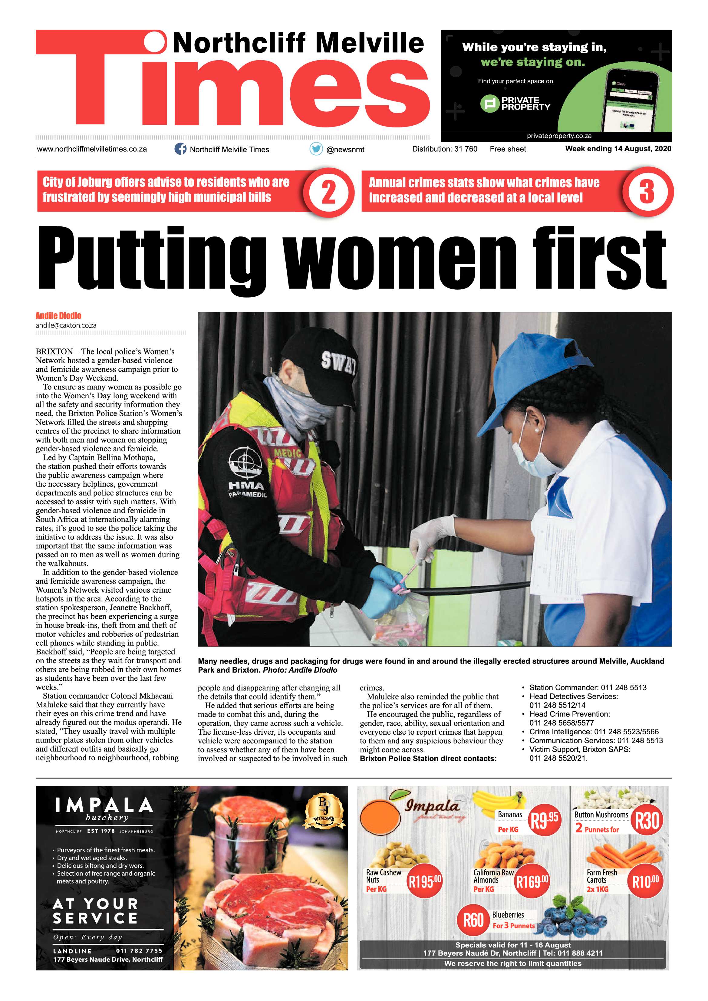 Norhcliff Melville Times 14 August 2020 page 1