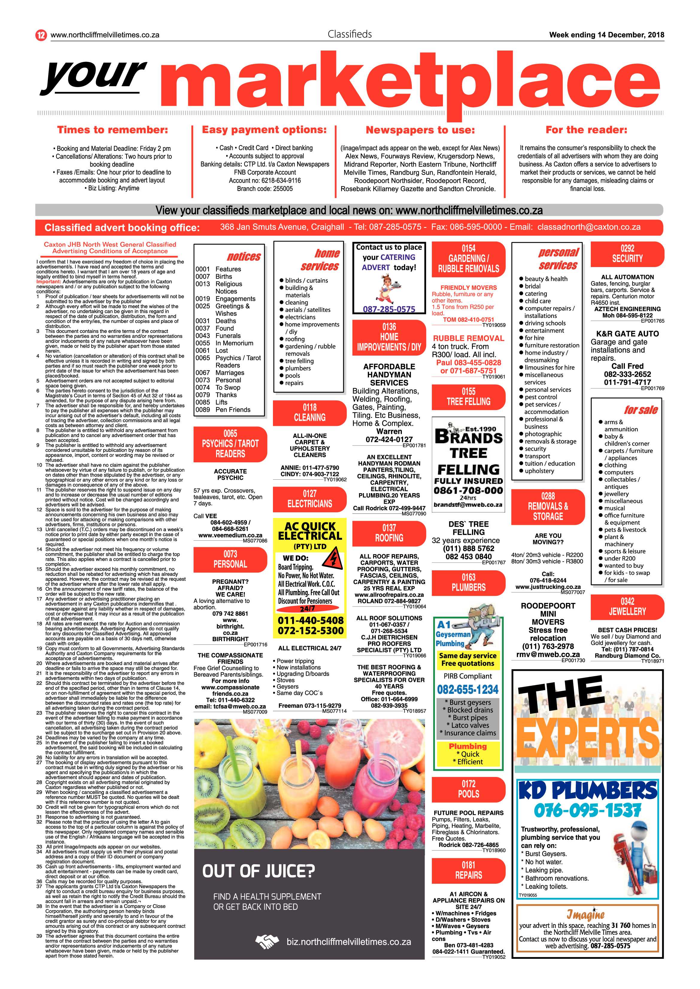 Northcliff Melville Times 14 December 2018 page 12