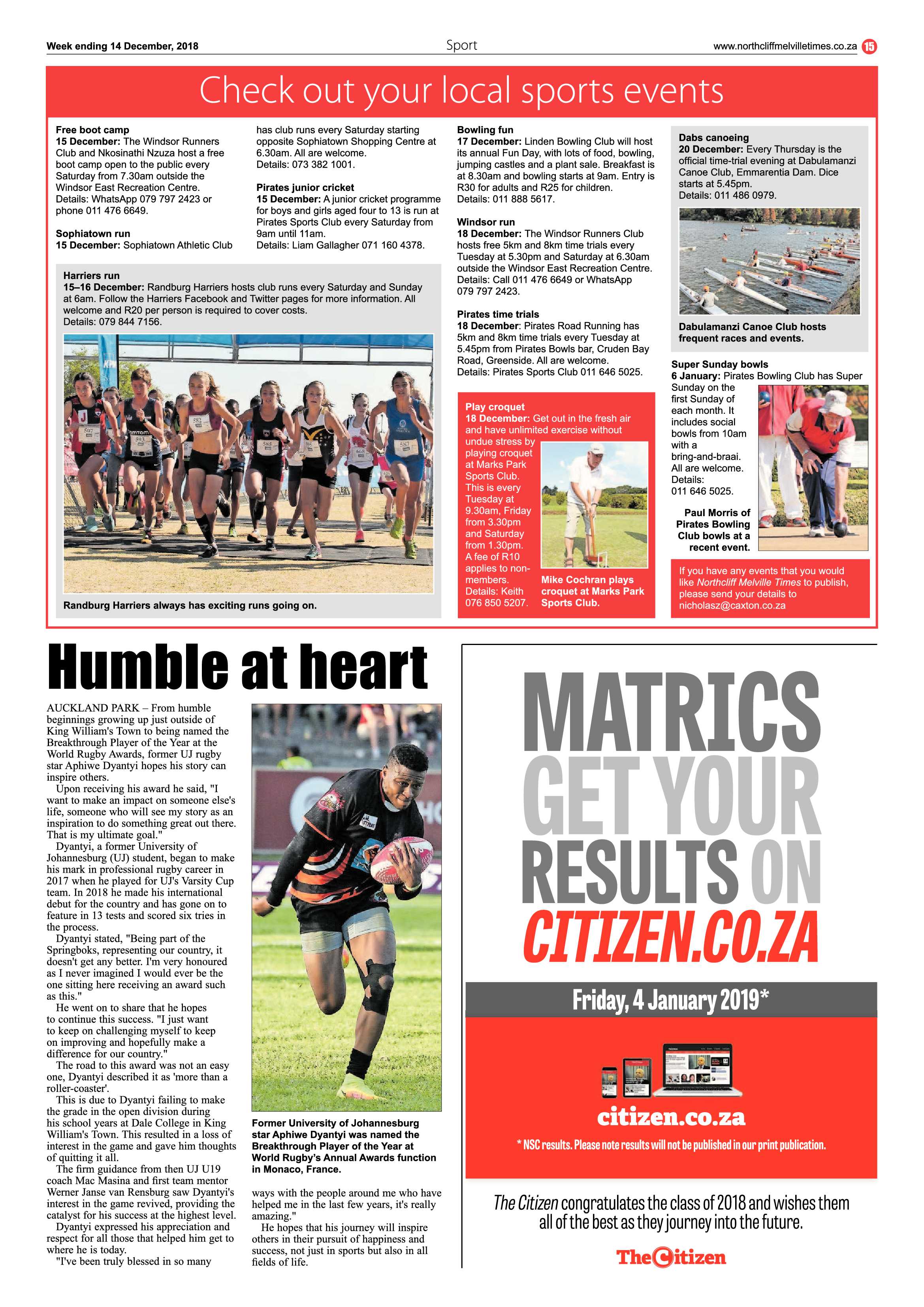 Northcliff Melville Times 14 December 2018 page 15