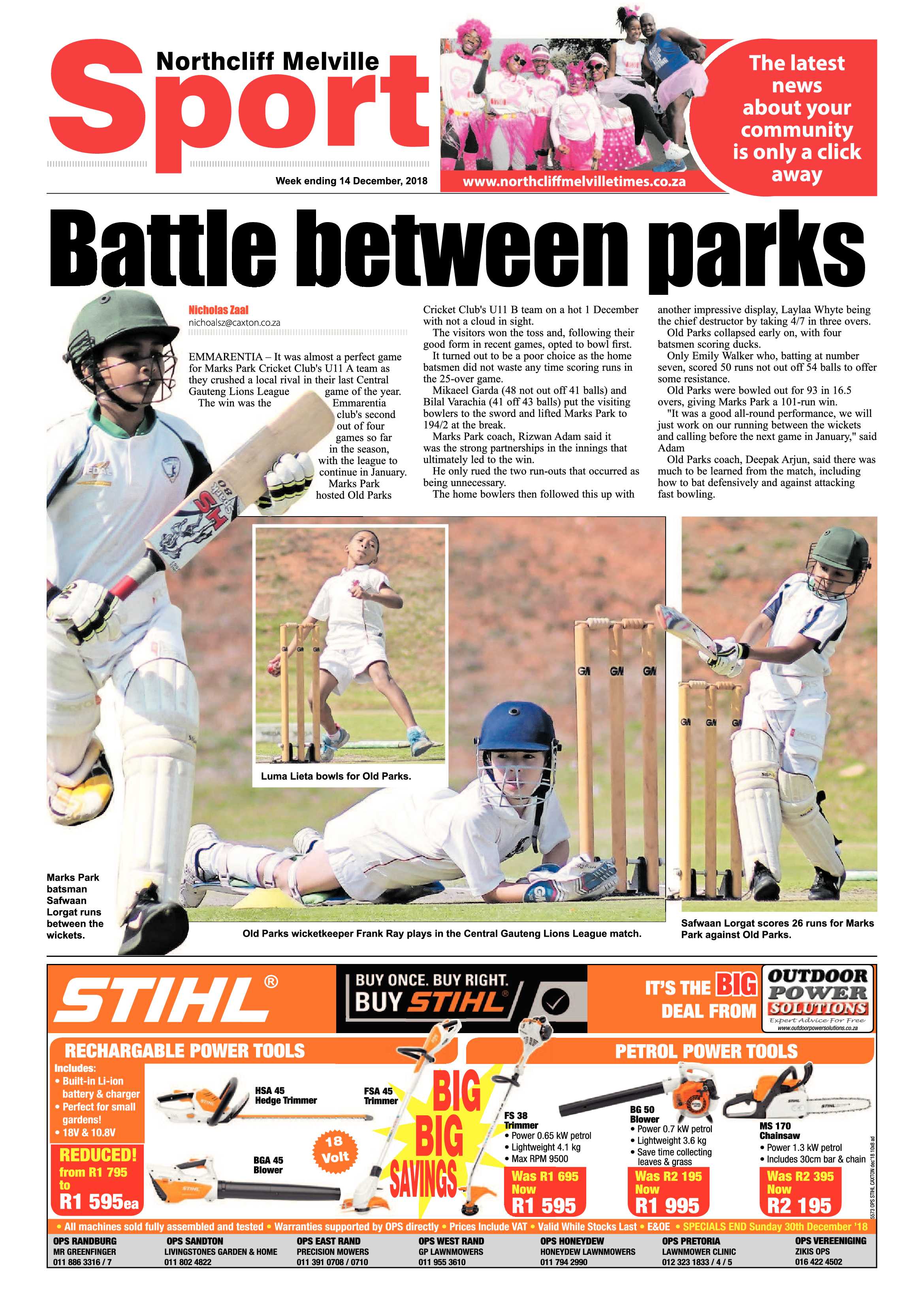 Northcliff Melville Times 14 December 2018 page 16