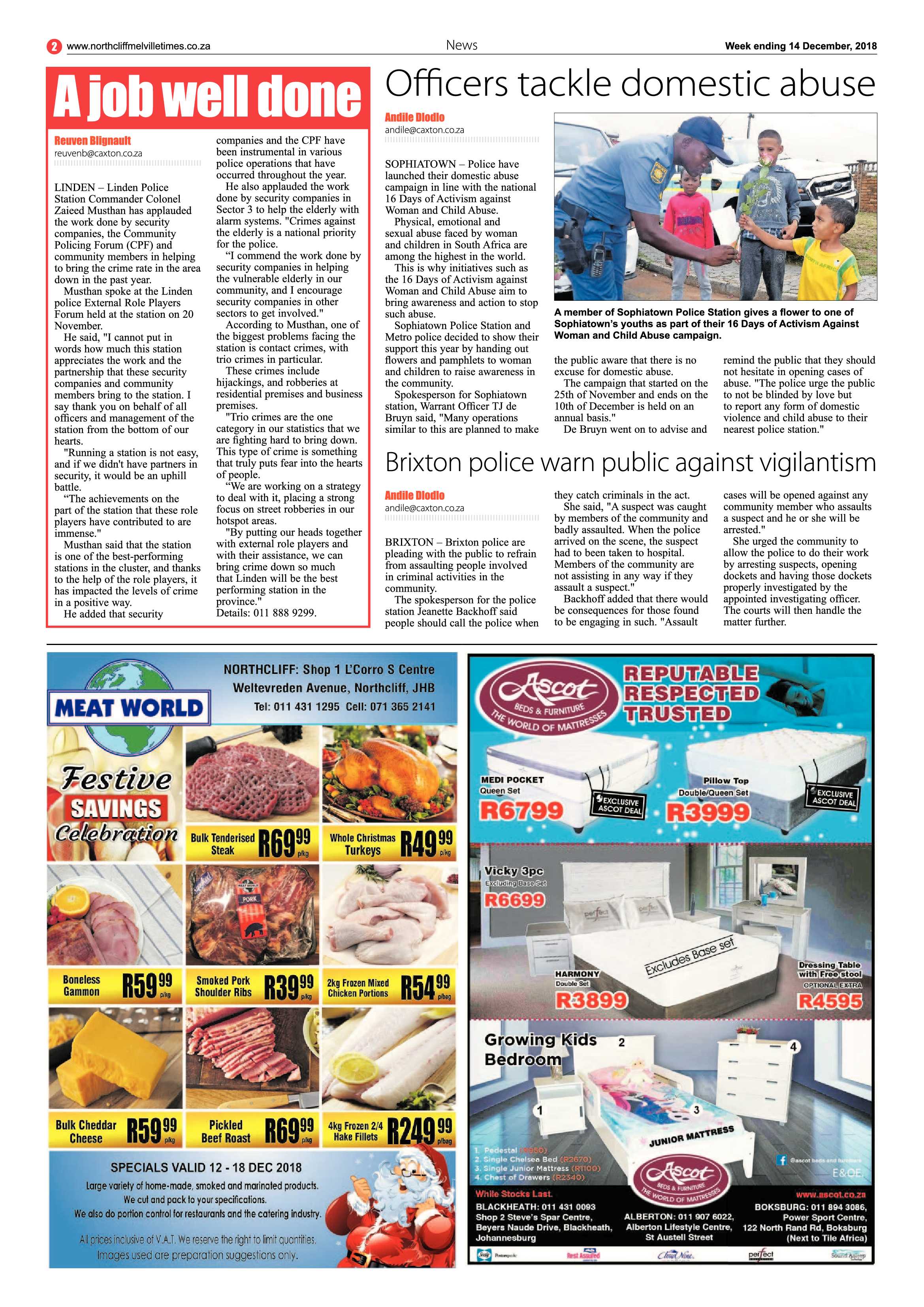 Northcliff Melville Times 14 December 2018 page 2