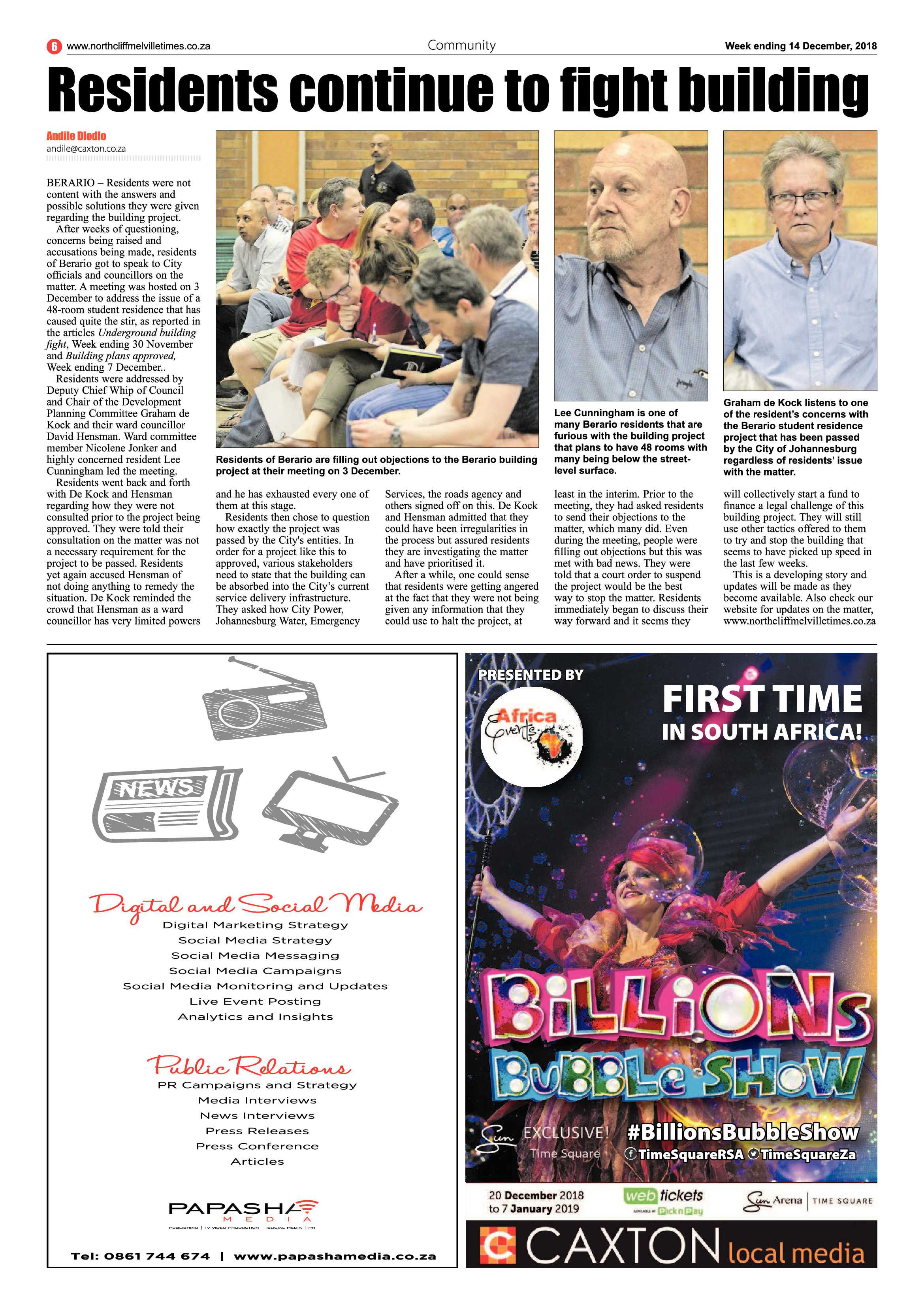 Northcliff Melville Times 14 December 2018 page 6