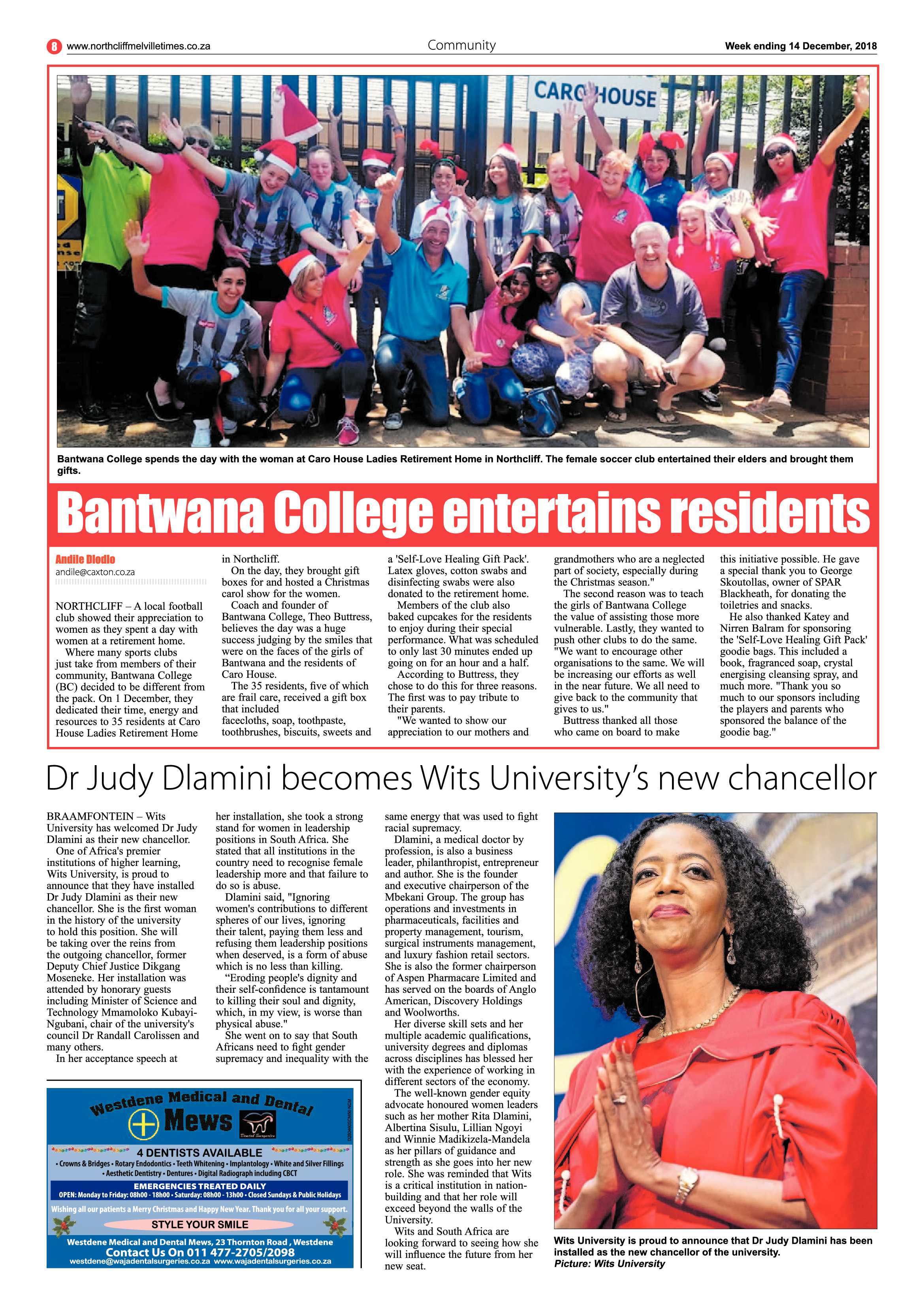 Northcliff Melville Times 14 December 2018 page 8