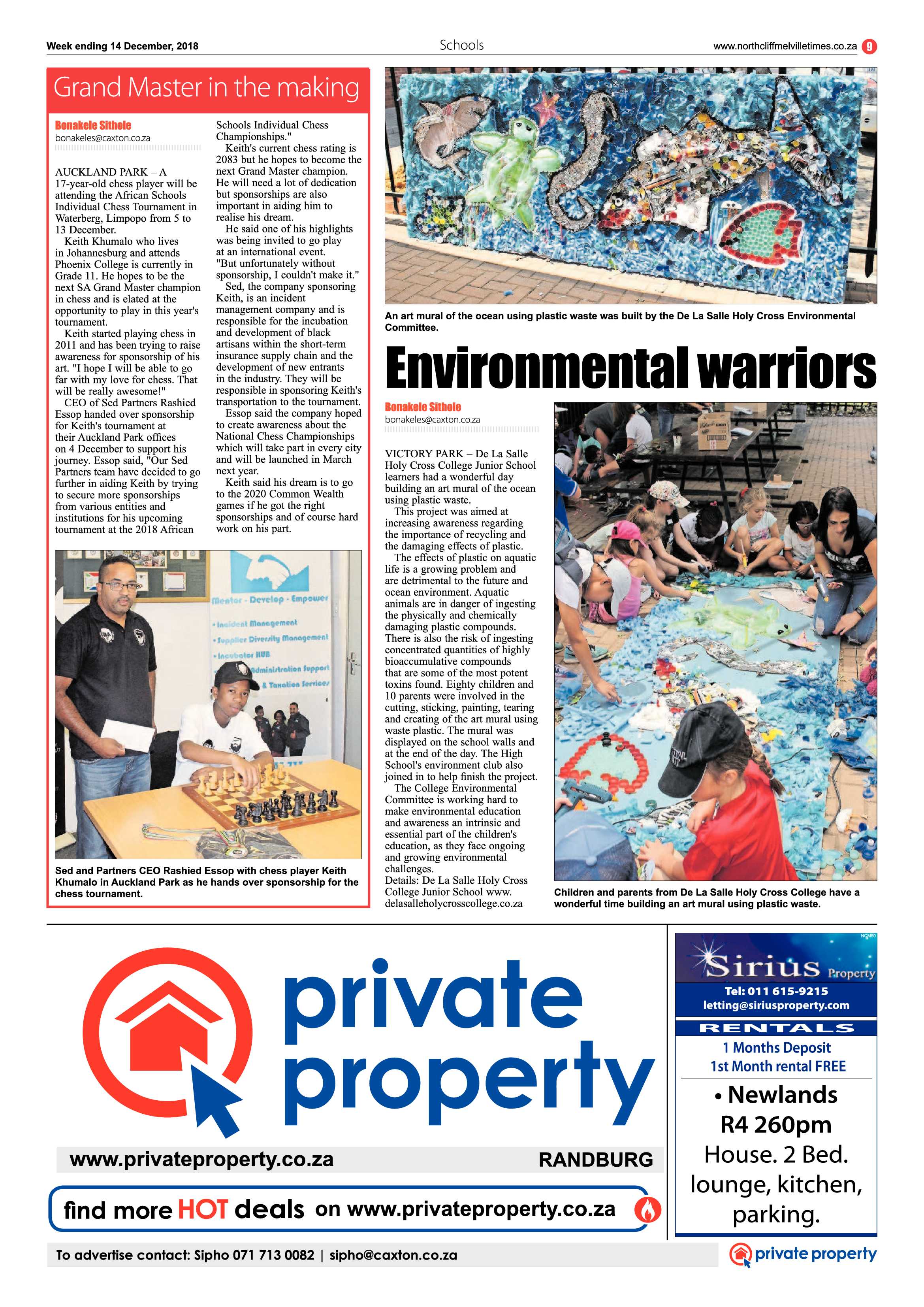 Northcliff Melville Times 14 December 2018 page 9
