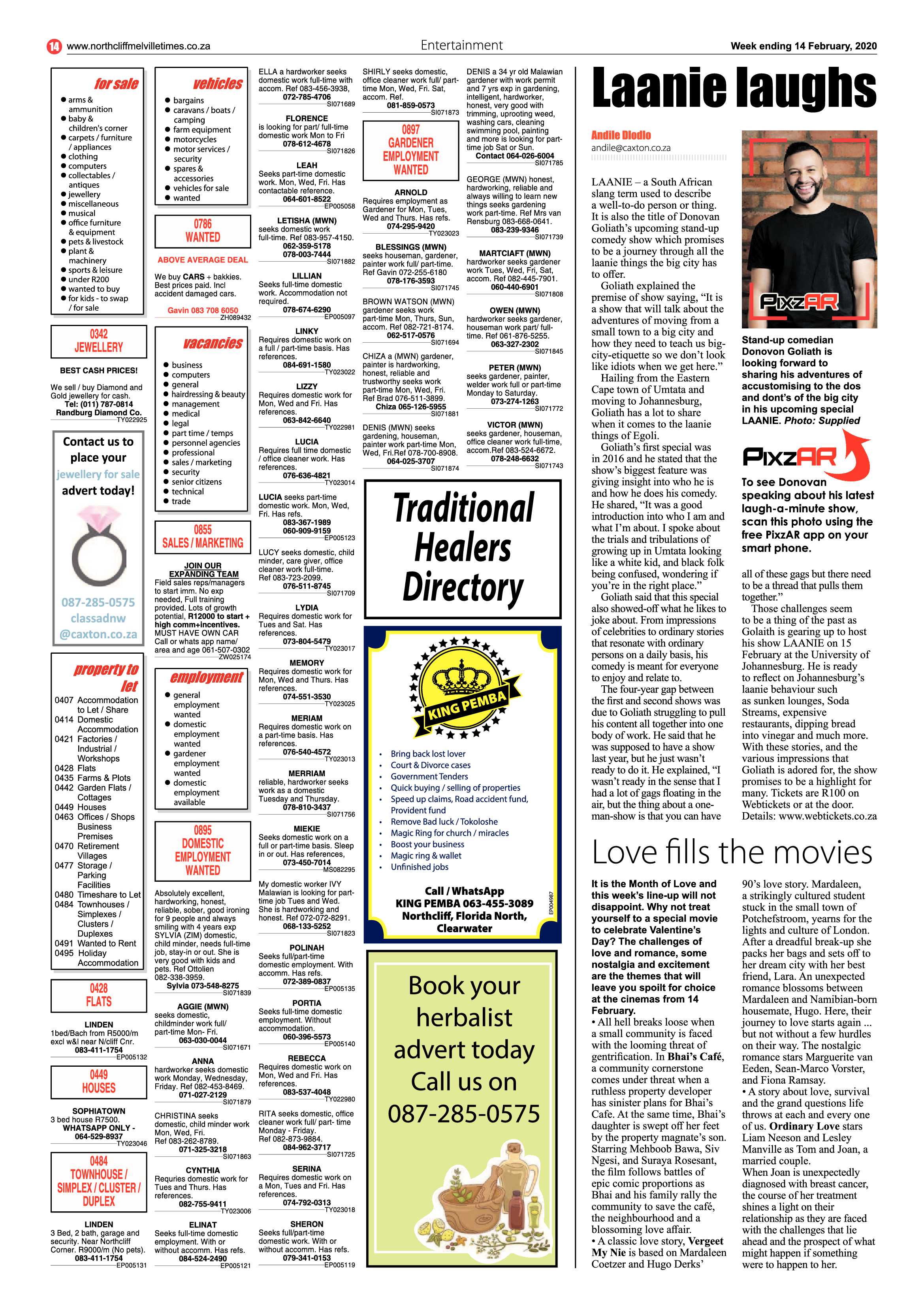 Northcliff Melville Times 14 February 2020 page 14