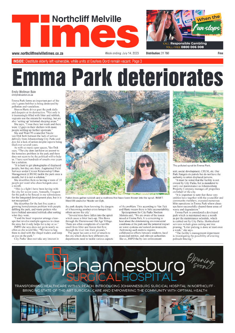 Northcliff Melville Times 14 July 2023 page 1