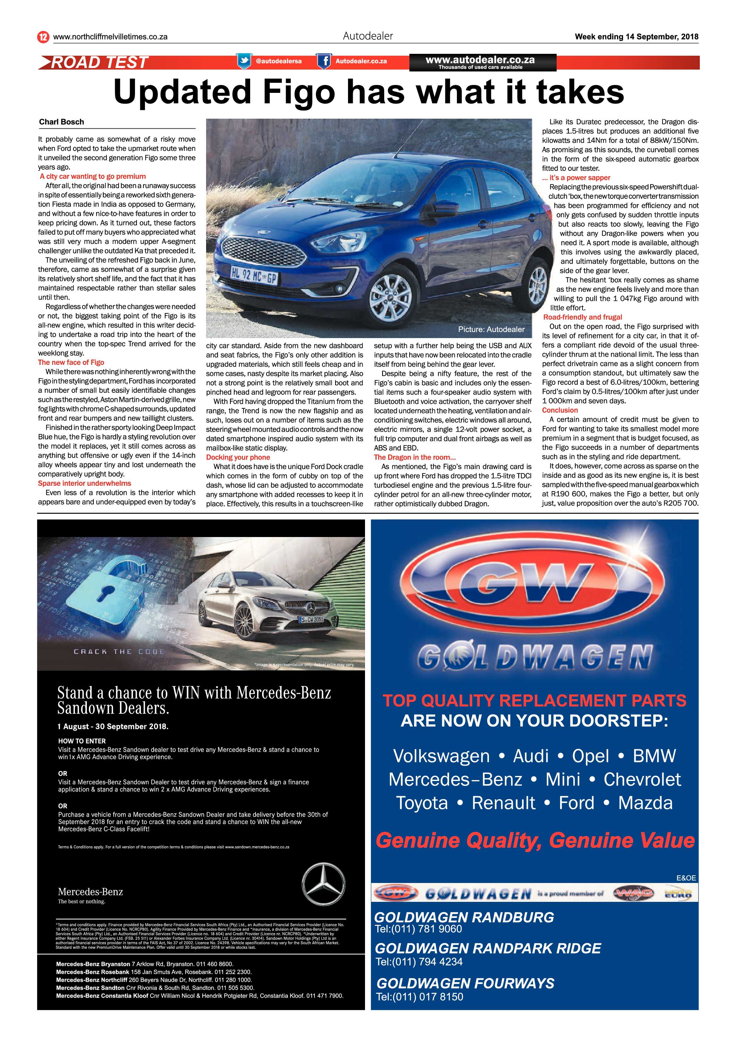 Northcliff Melville Times 14 September 2018 page 12