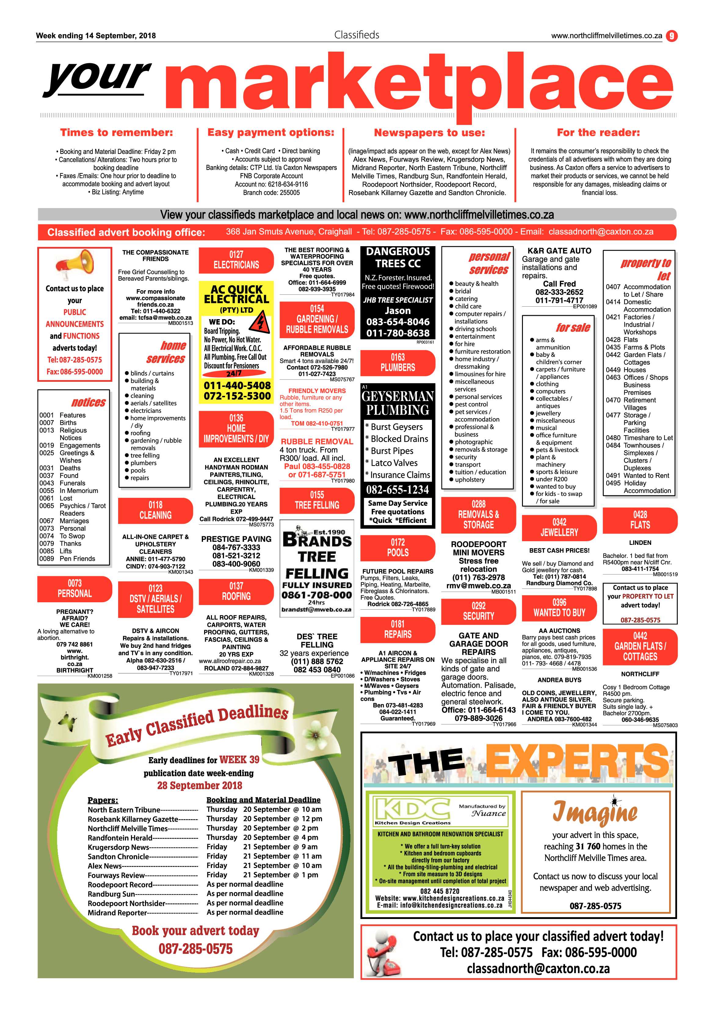 Northcliff Melville Times 14 September 2018 page 9