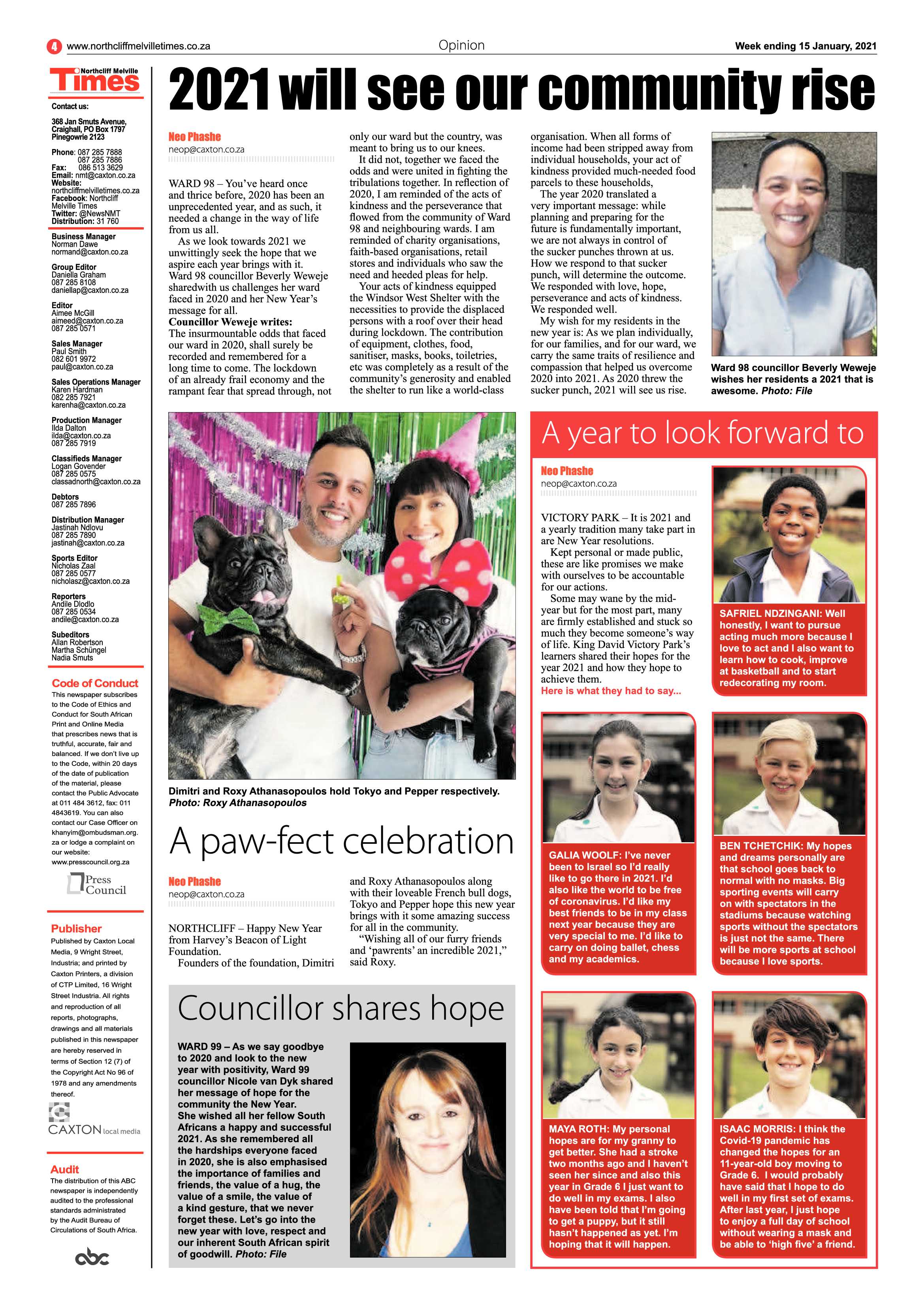 Northcliff Melville Times 15 January2021 page 4