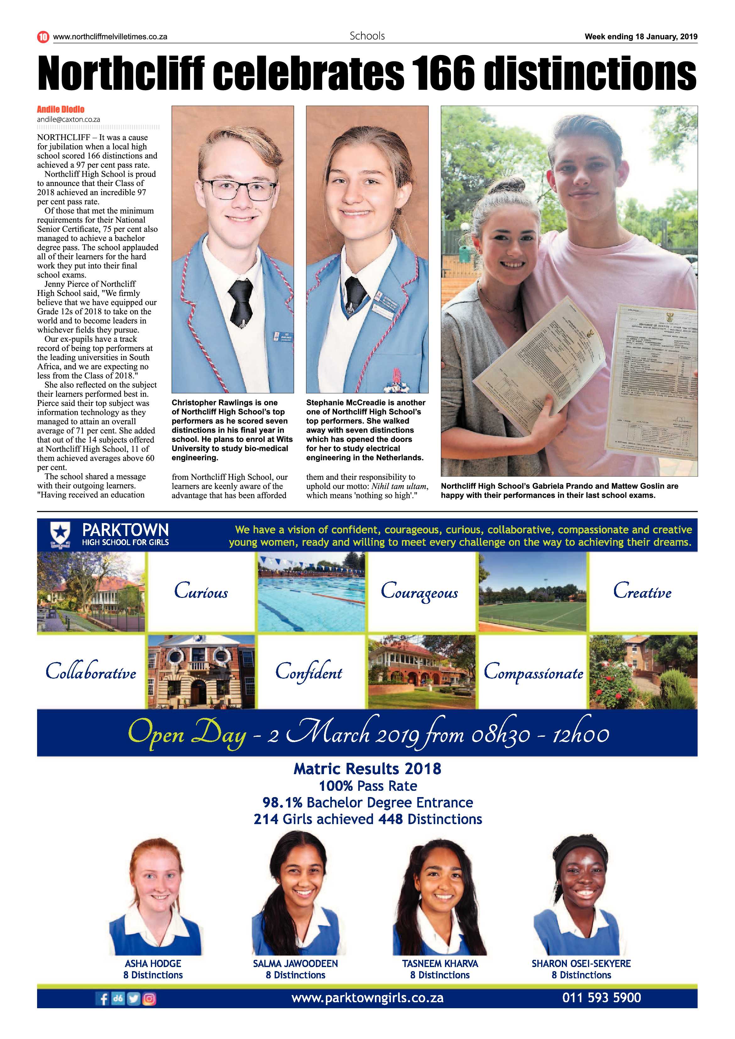 Northcliff Melville Times 15 January 2019 page 10