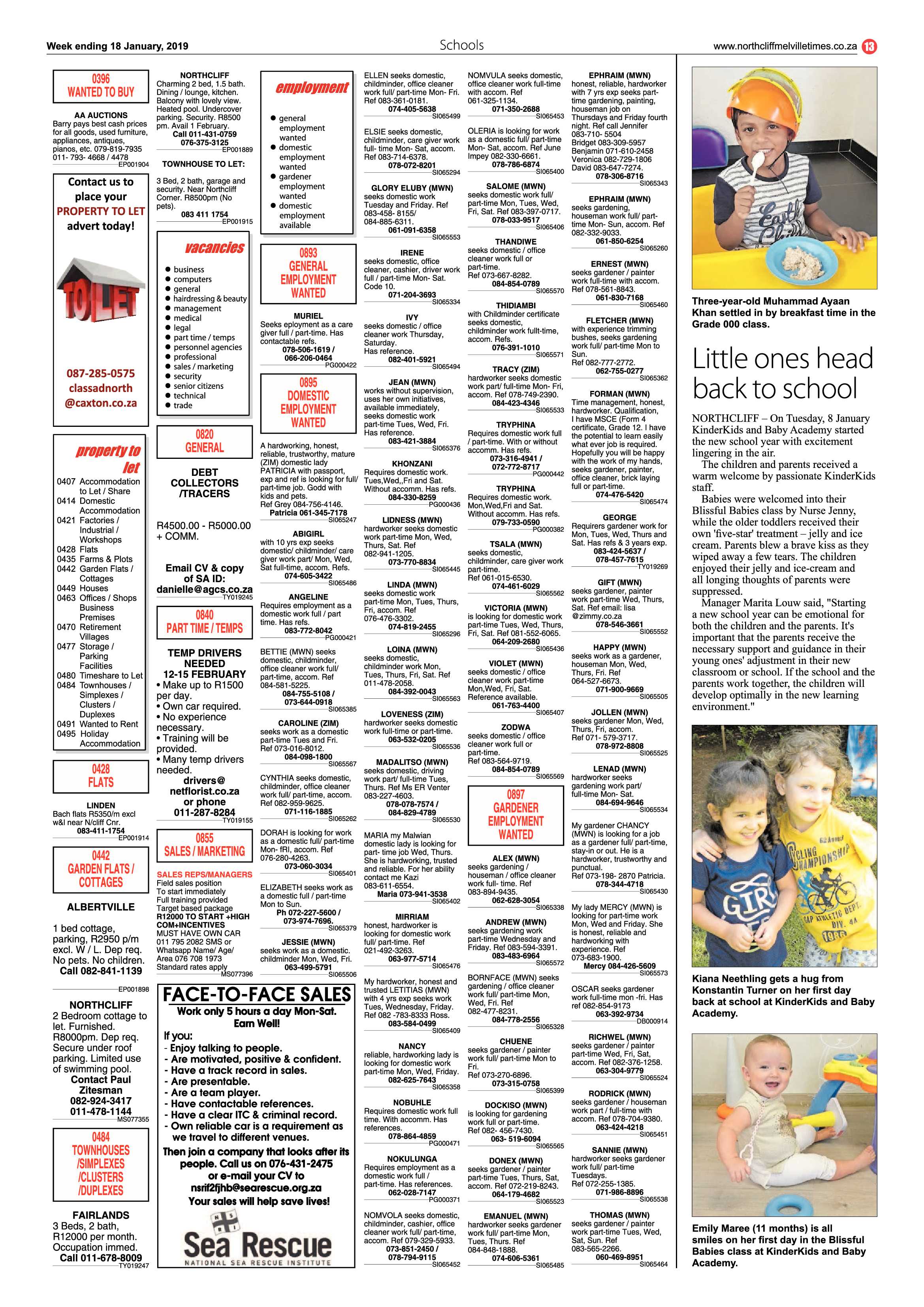 Northcliff Melville Times 15 January 2019 page 13