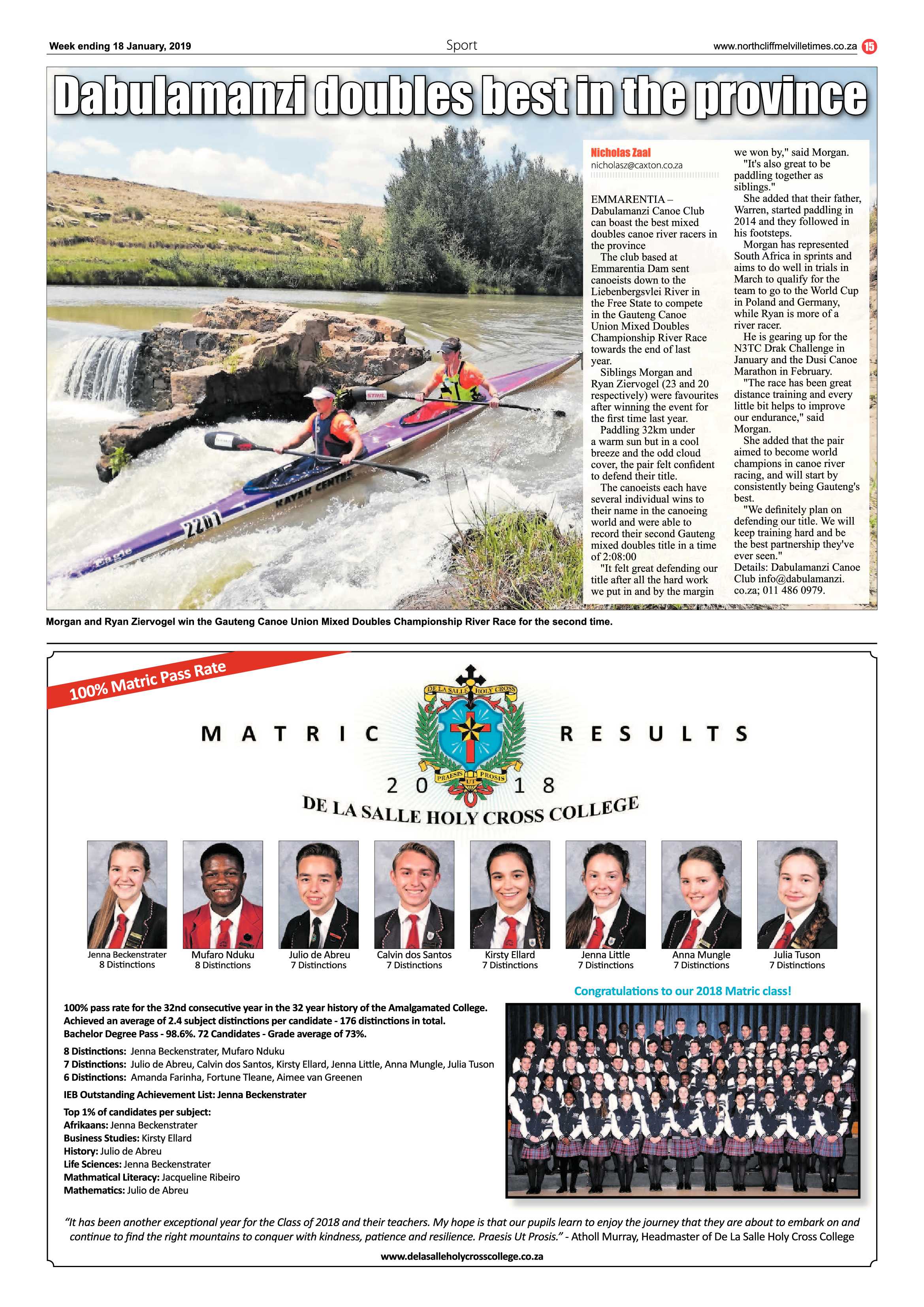 Northcliff Melville Times 15 January 2019 page 15