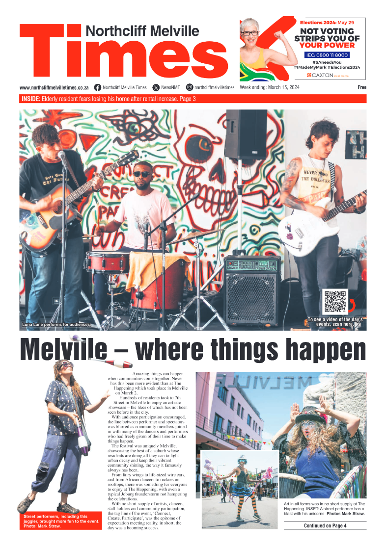 Northcliff Melville Times 15 March 2024 page 1