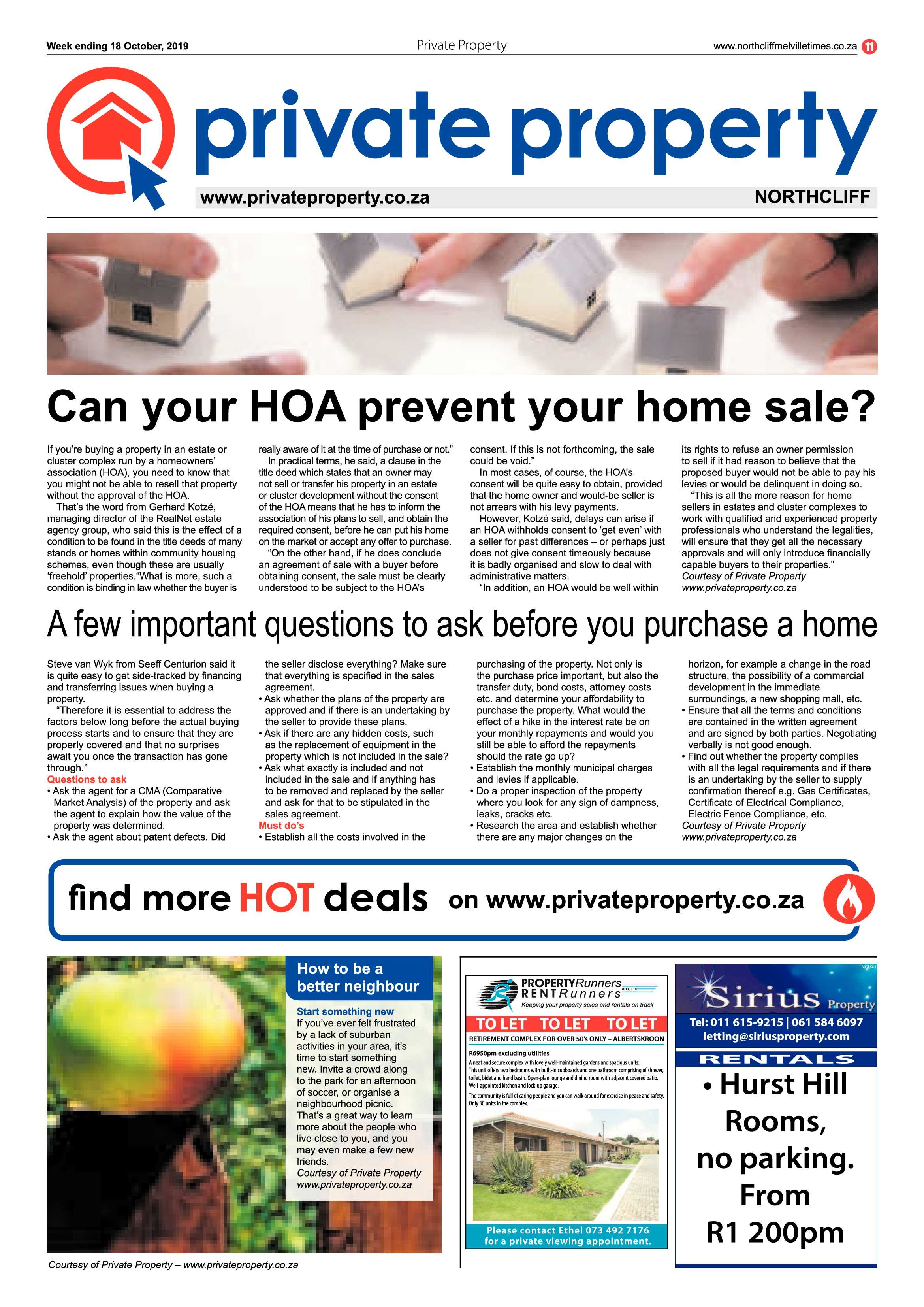 Northcliff Melville Times 15 October, 2019 page 11
