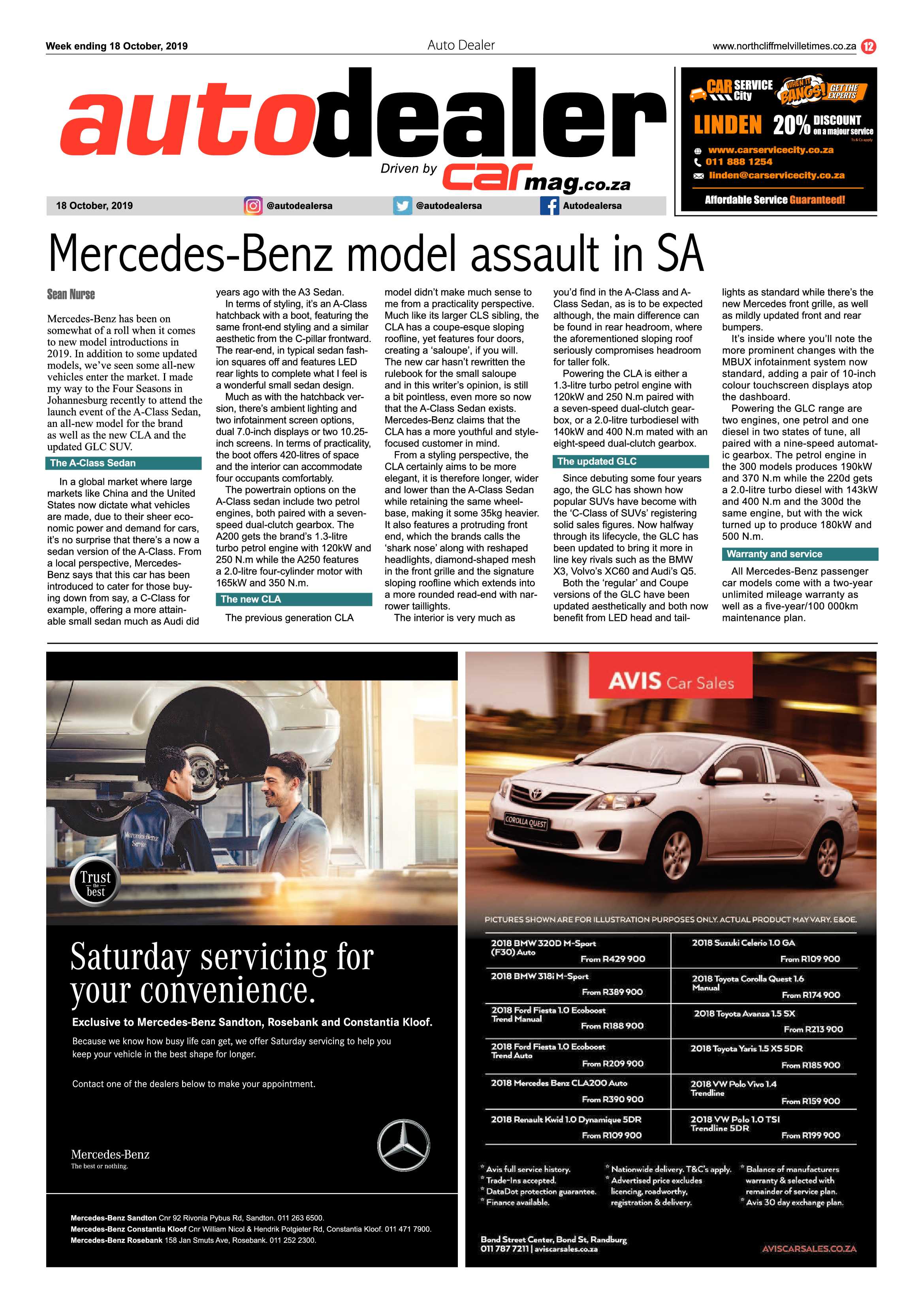 Northcliff Melville Times 15 October, 2019 page 12