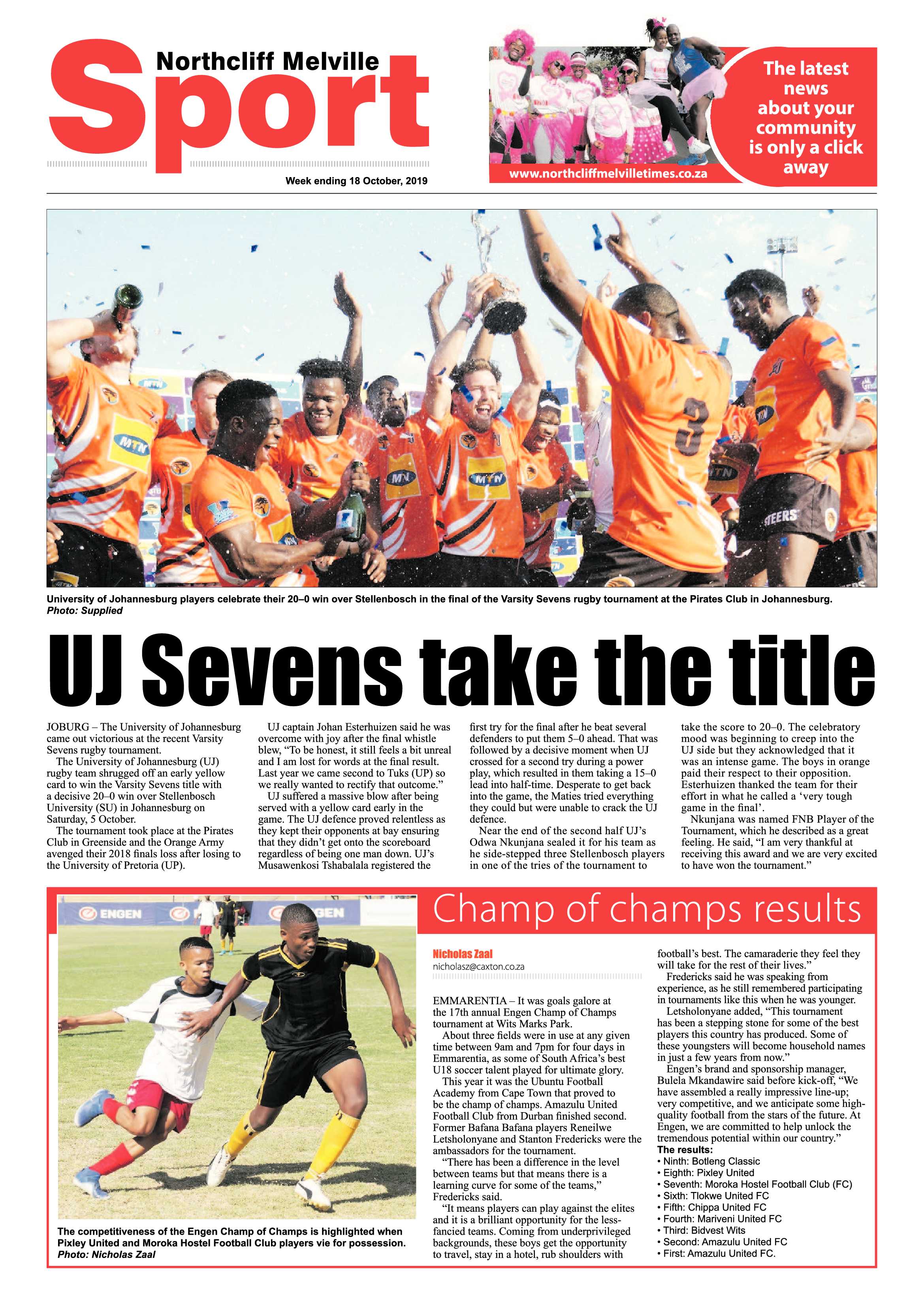Northcliff Melville Times 15 October, 2019 page 16