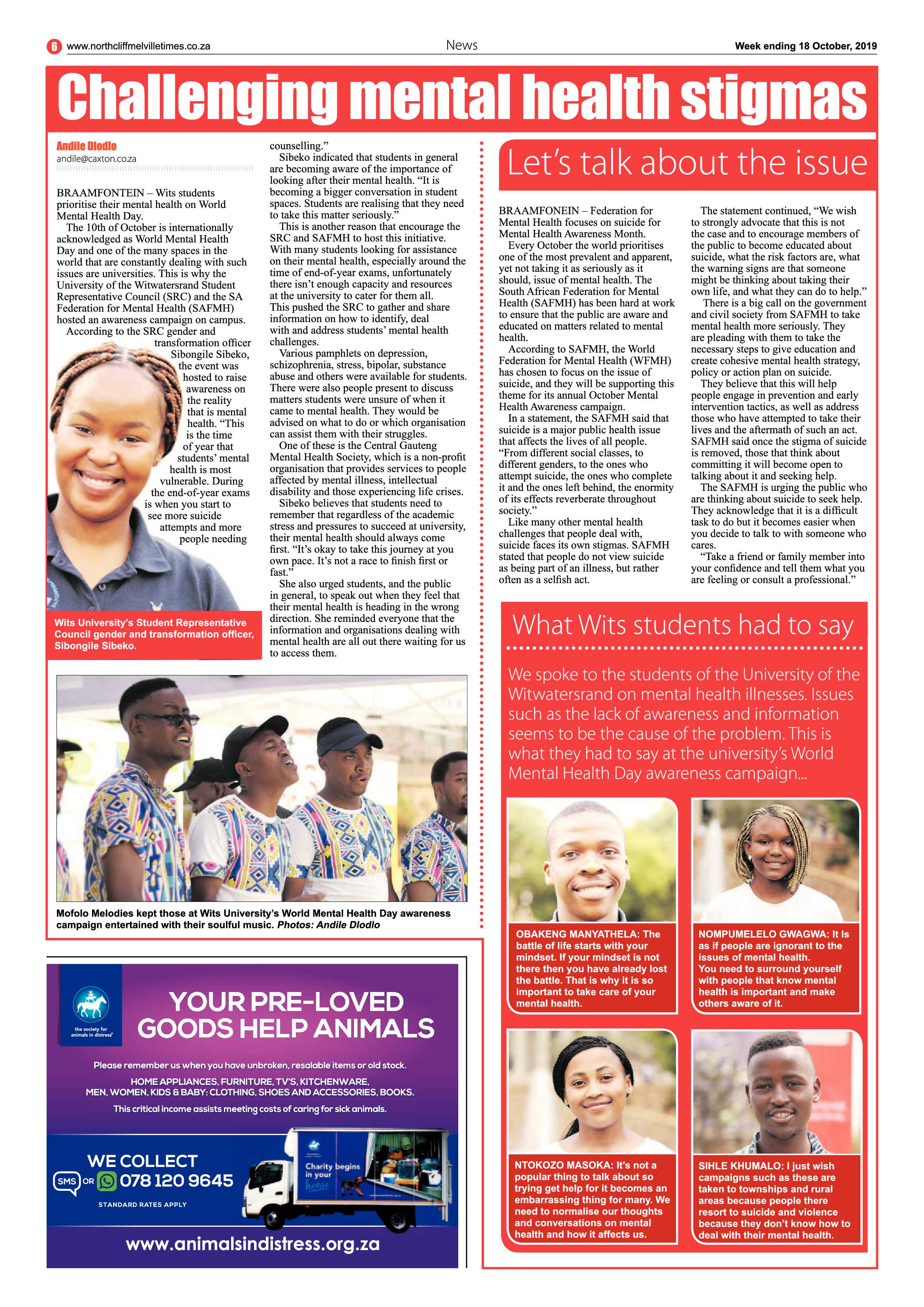 Northcliff Melville Times 15 October, 2019 page 6