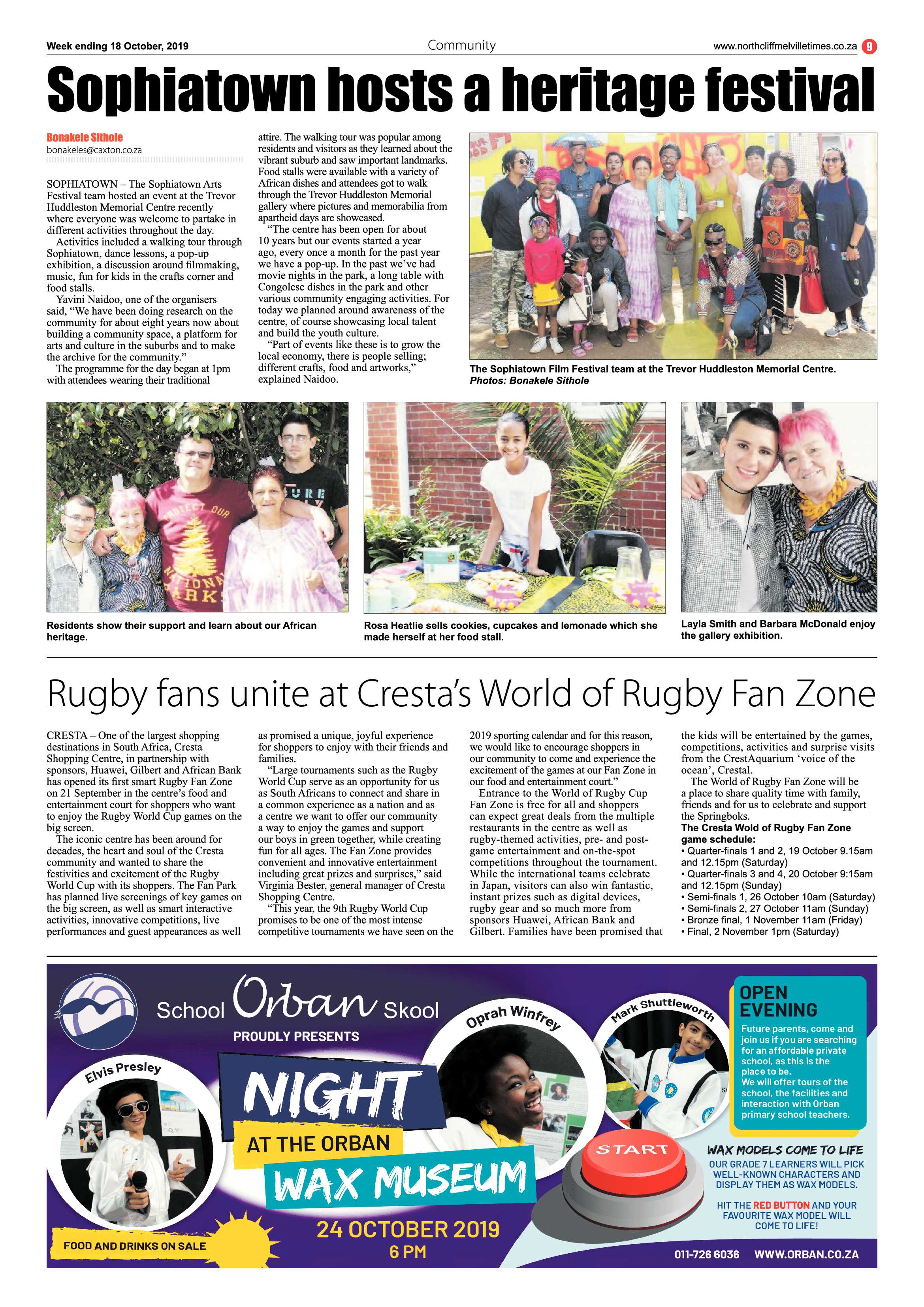 Northcliff Melville Times 15 October, 2019 page 9