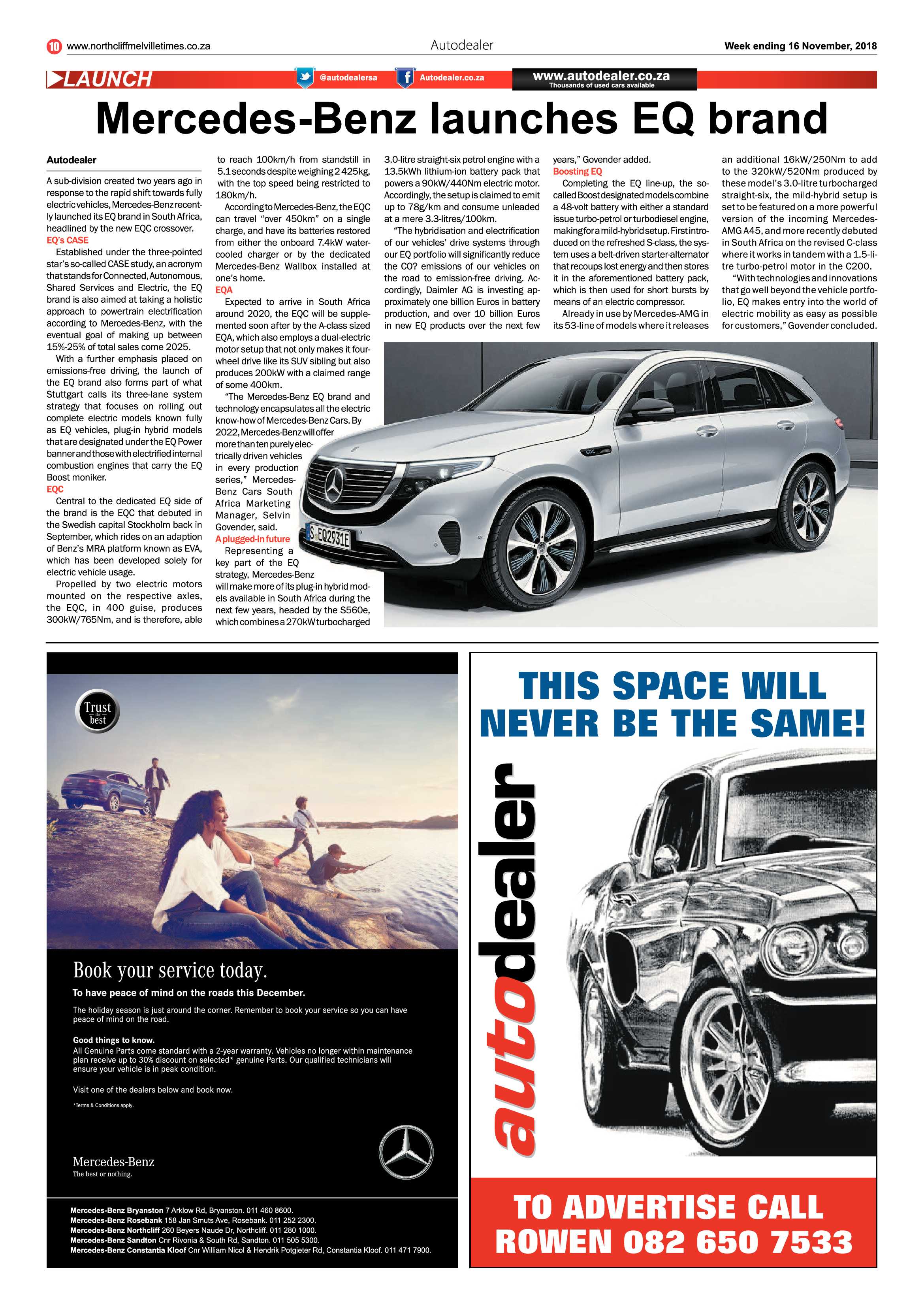 Northcliff Melville Times 16 November 2018 page 10