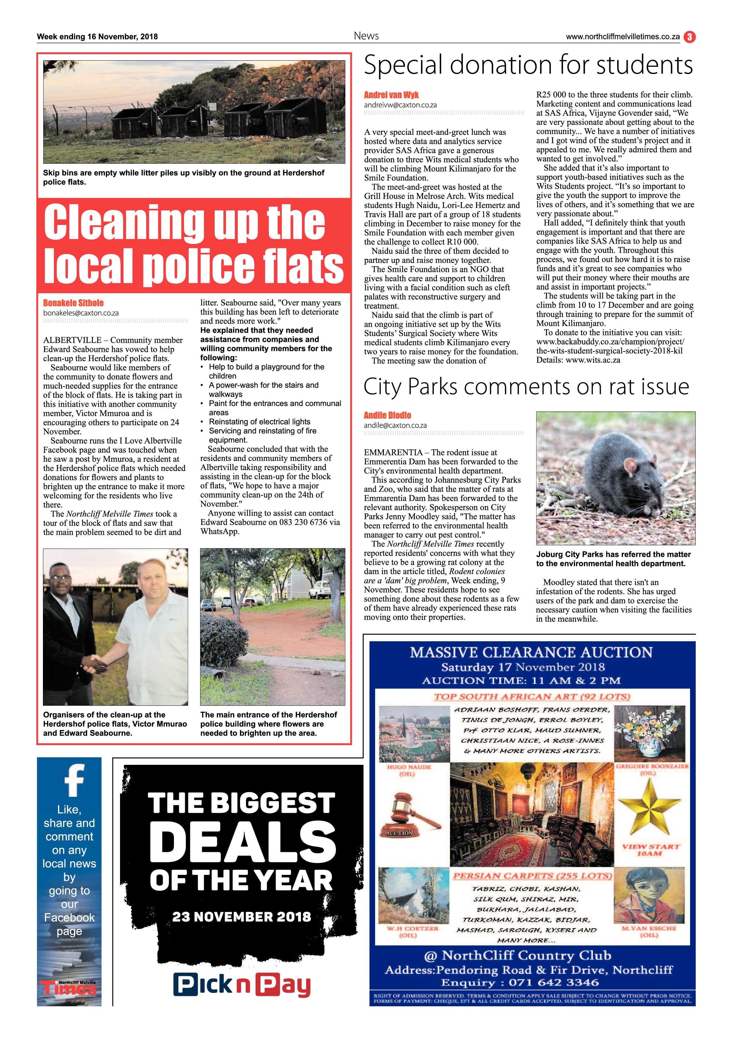 Northcliff Melville Times 16 November 2018 page 3