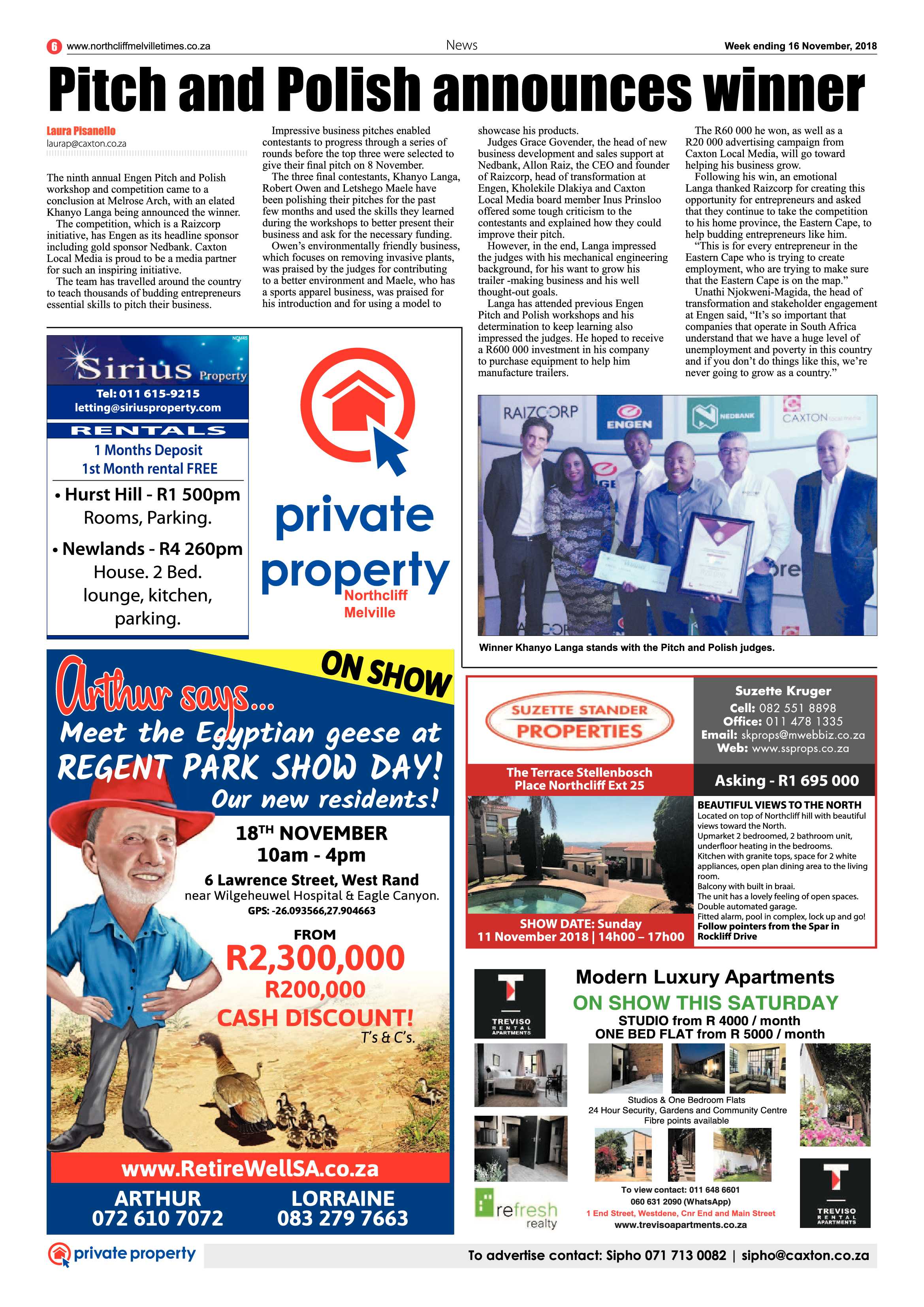 Northcliff Melville Times 16 November 2018 page 6