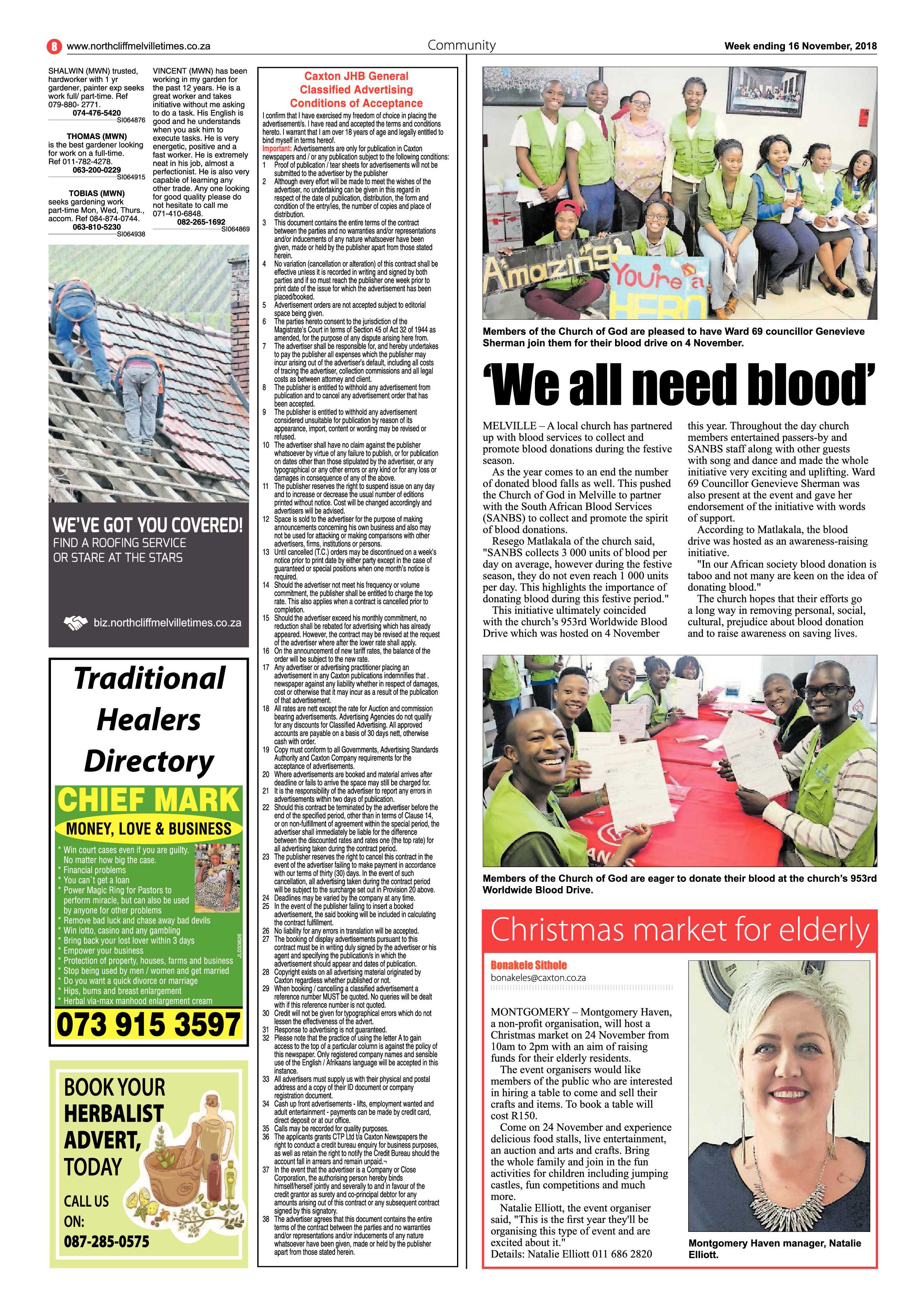 Northcliff Melville Times 16 November 2018 page 8