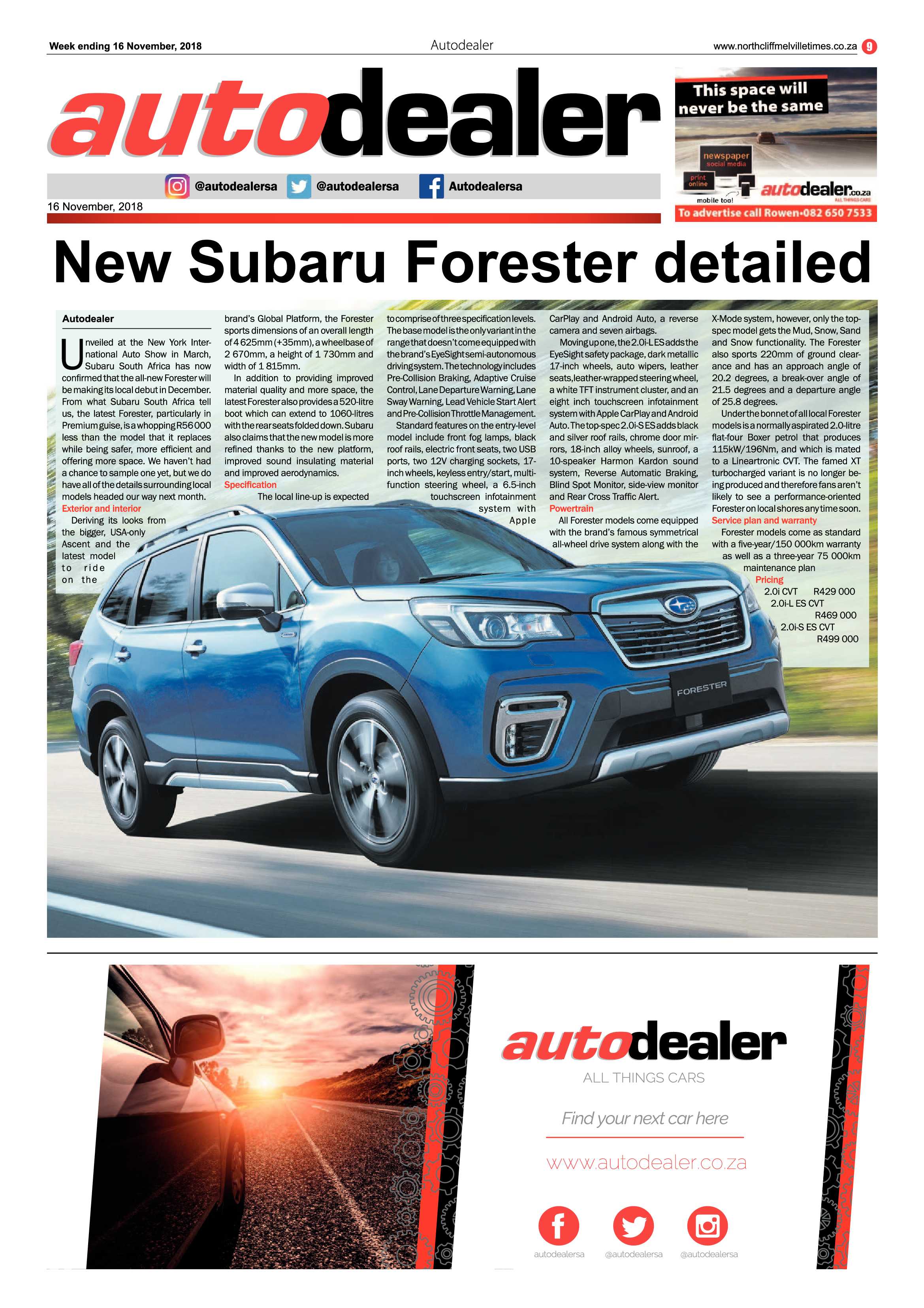 Northcliff Melville Times 16 November 2018 page 9