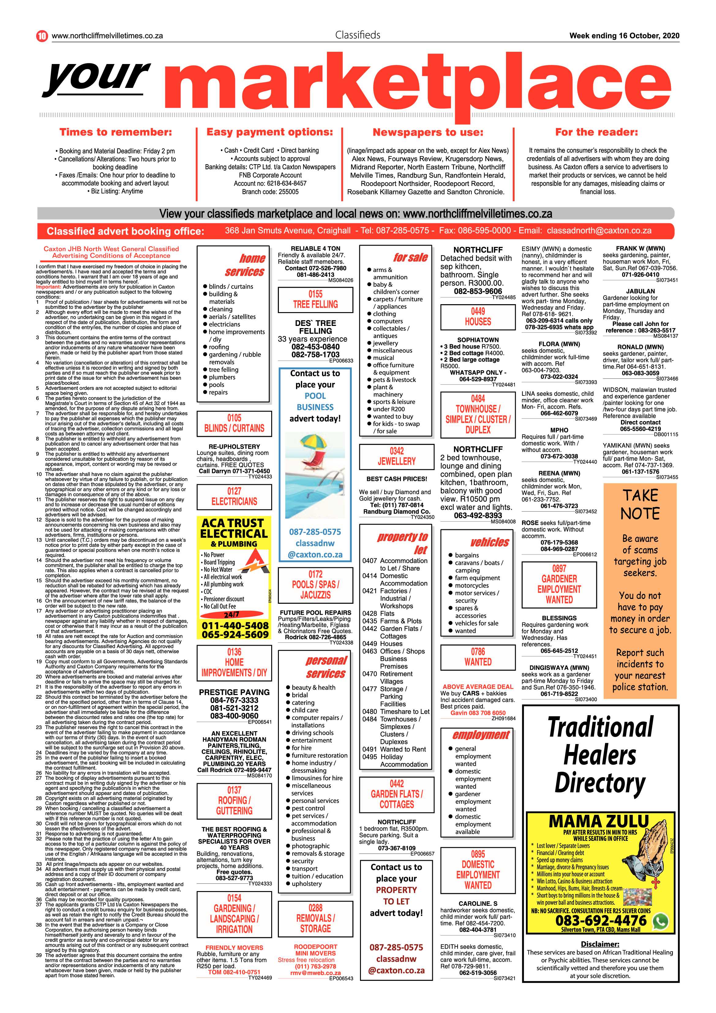 Northcliff Melville Times 16 October 2020 page 10