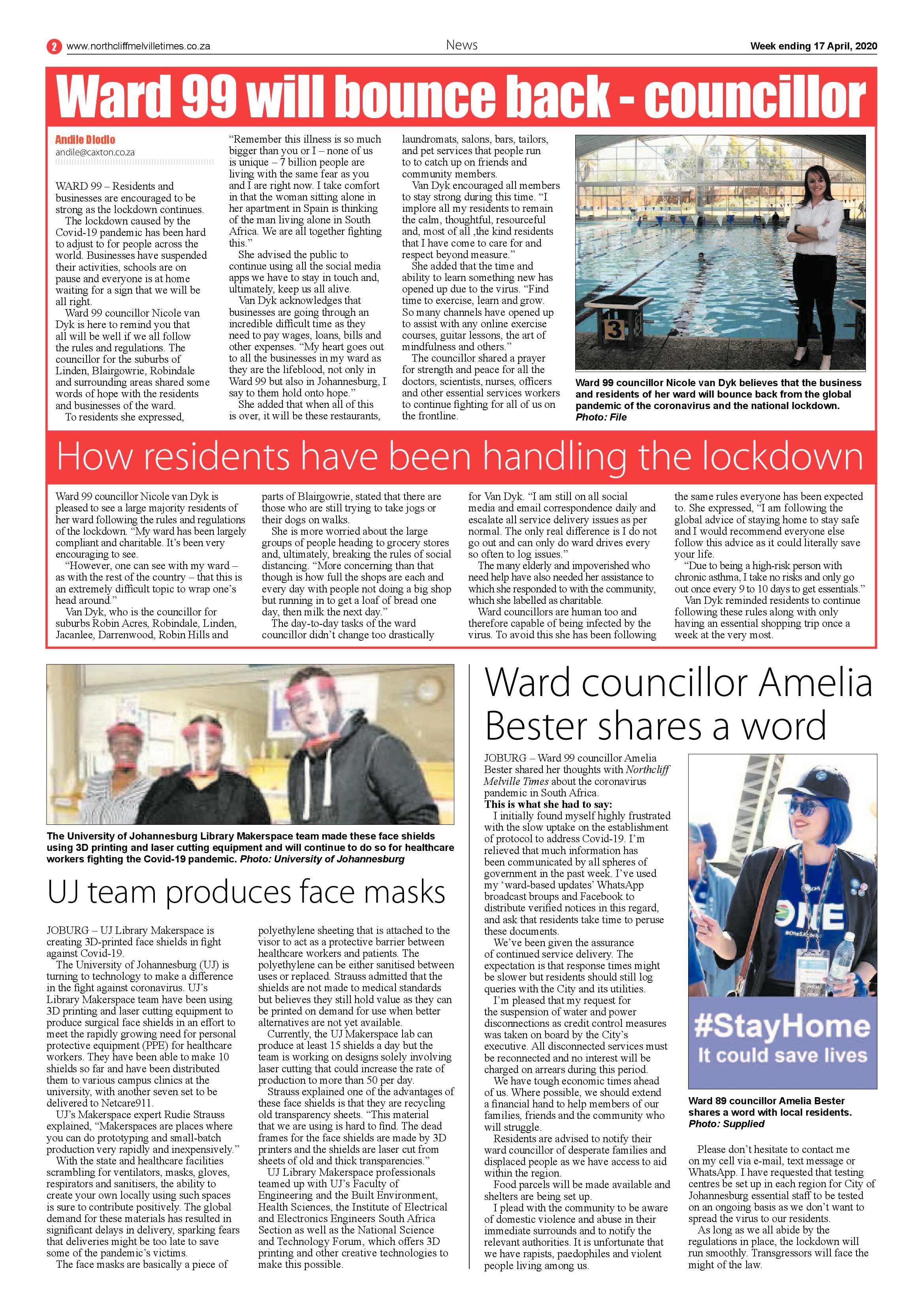 Northcliff Melville Times 17 April 2020 page 2