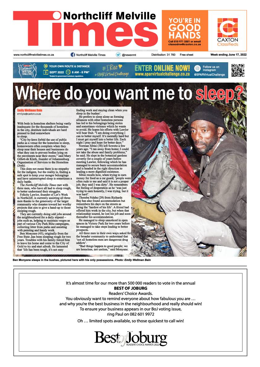 Northcliff Melville Times 17 June 2022 page 1