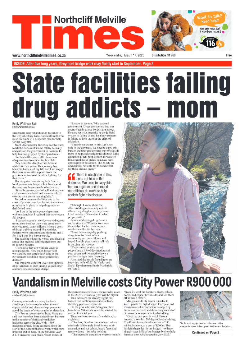 Northcliff Melville Times 17 March 2023 page 1