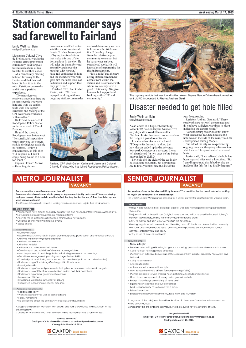 Northcliff Melville Times 17 March 2023 page 4