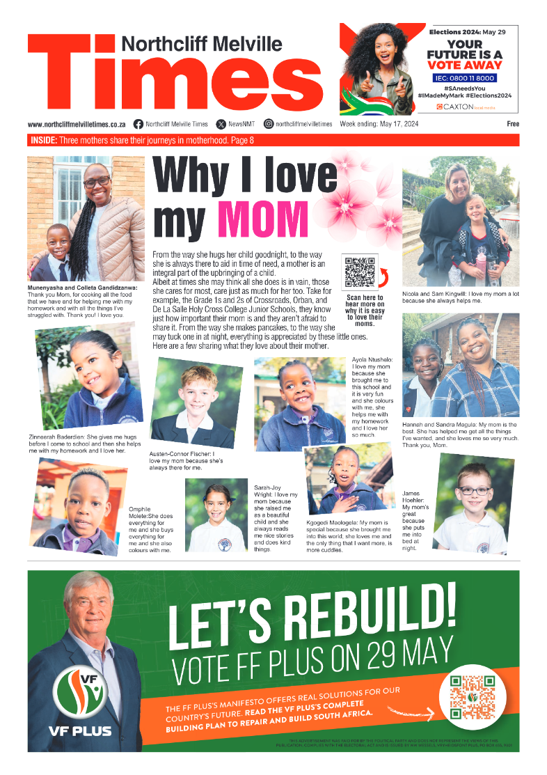 Northcliff Melville Times 17 May 2024 page 1