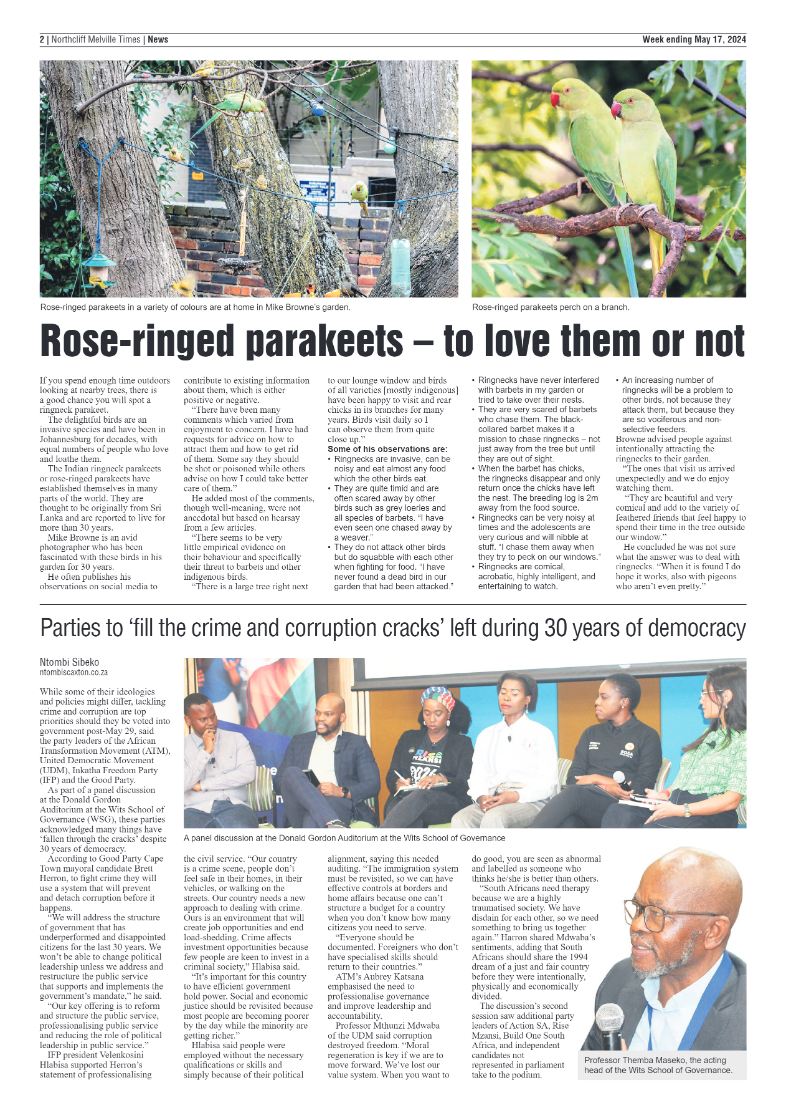 Northcliff Melville Times 17 May 2024 page 2