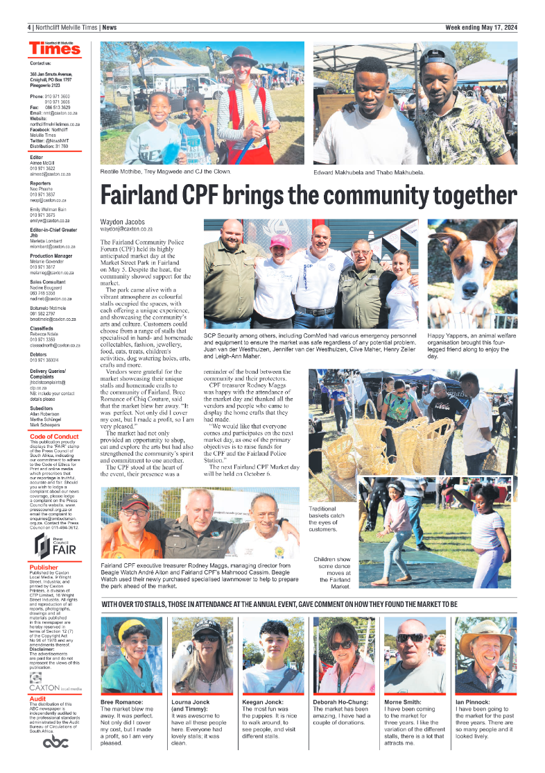 Northcliff Melville Times 17 May 2024 page 4