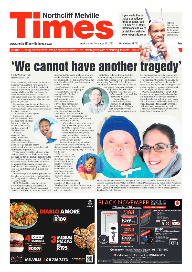 Northcliff Melville Times 17 November 2023 page 1