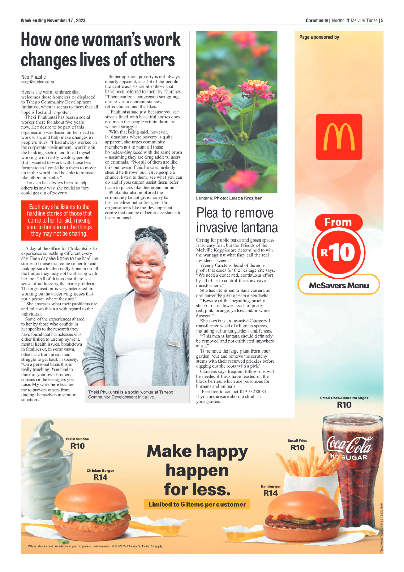 Northcliff Melville Times 17 November 2023 page 5