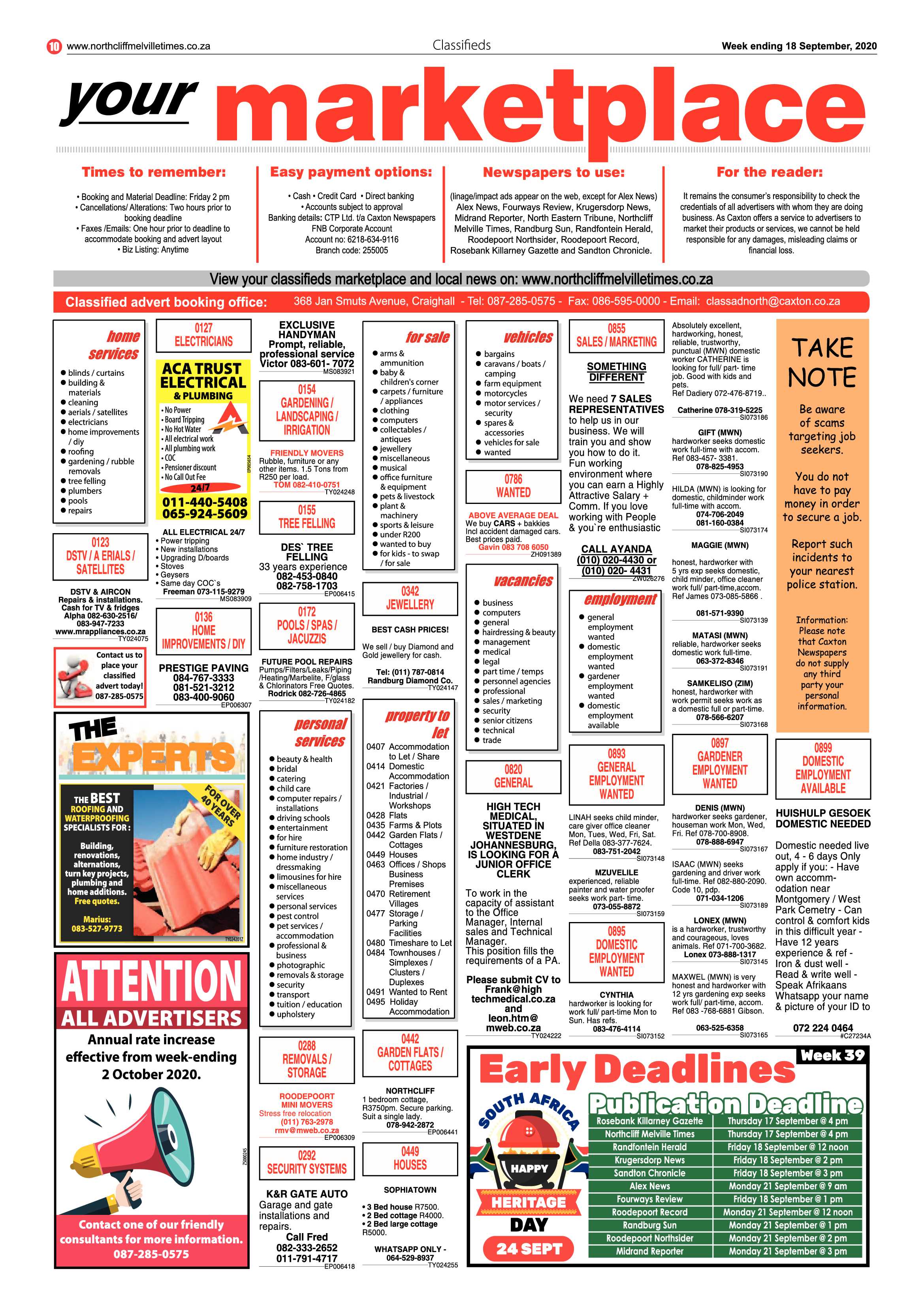 Northcliff Melville Times 18 September 2020 page 10