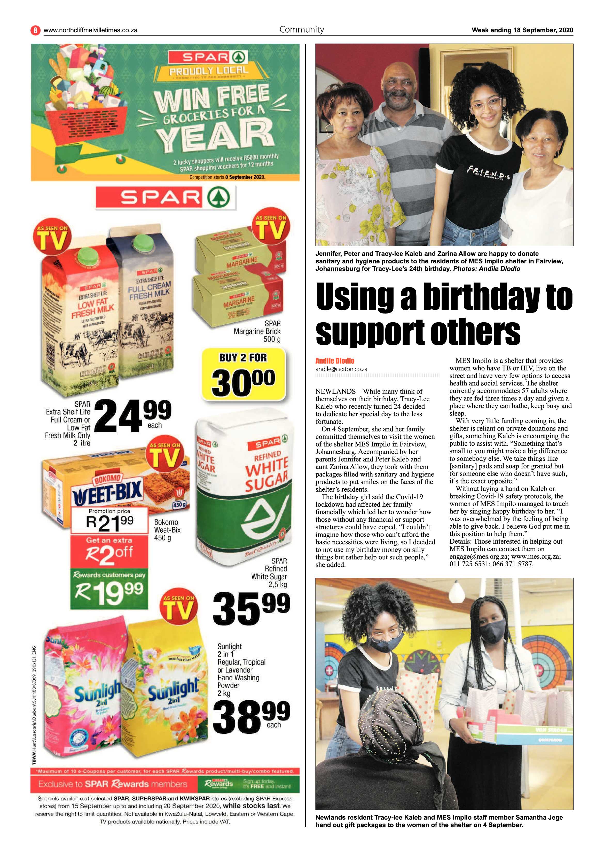 Northcliff Melville Times 18 September 2020 page 8