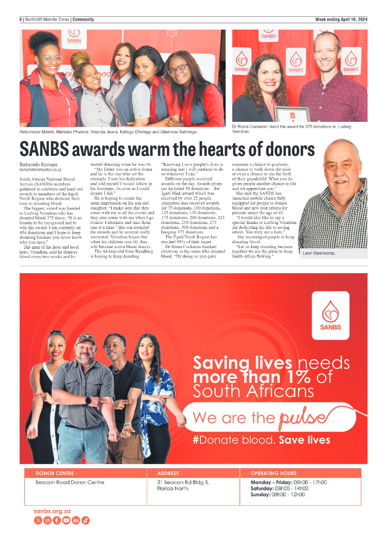 Northcliff Melville Times 19 April 2024 page 6
