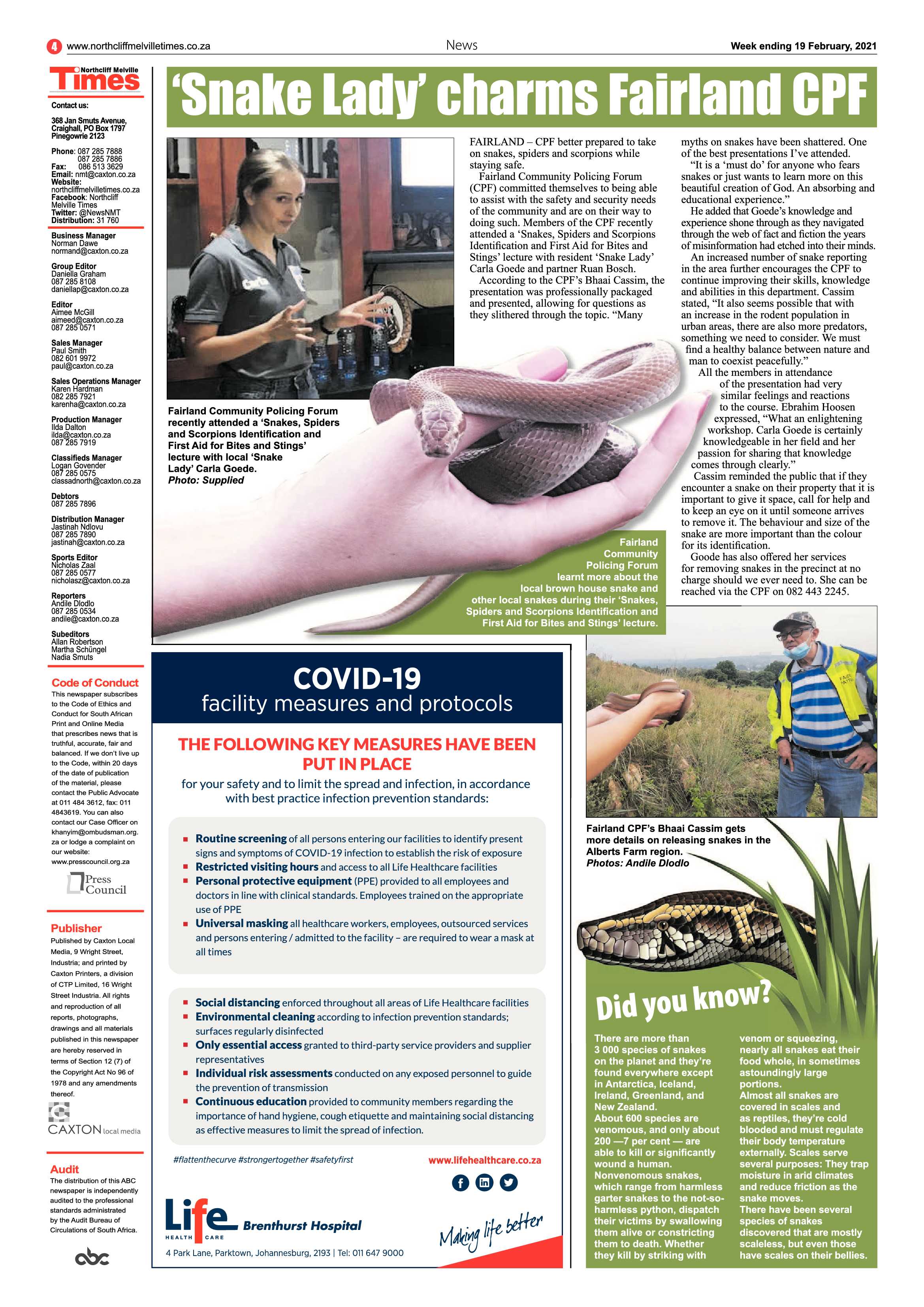 Northcliff Melville Times 19 February 2021 page 4