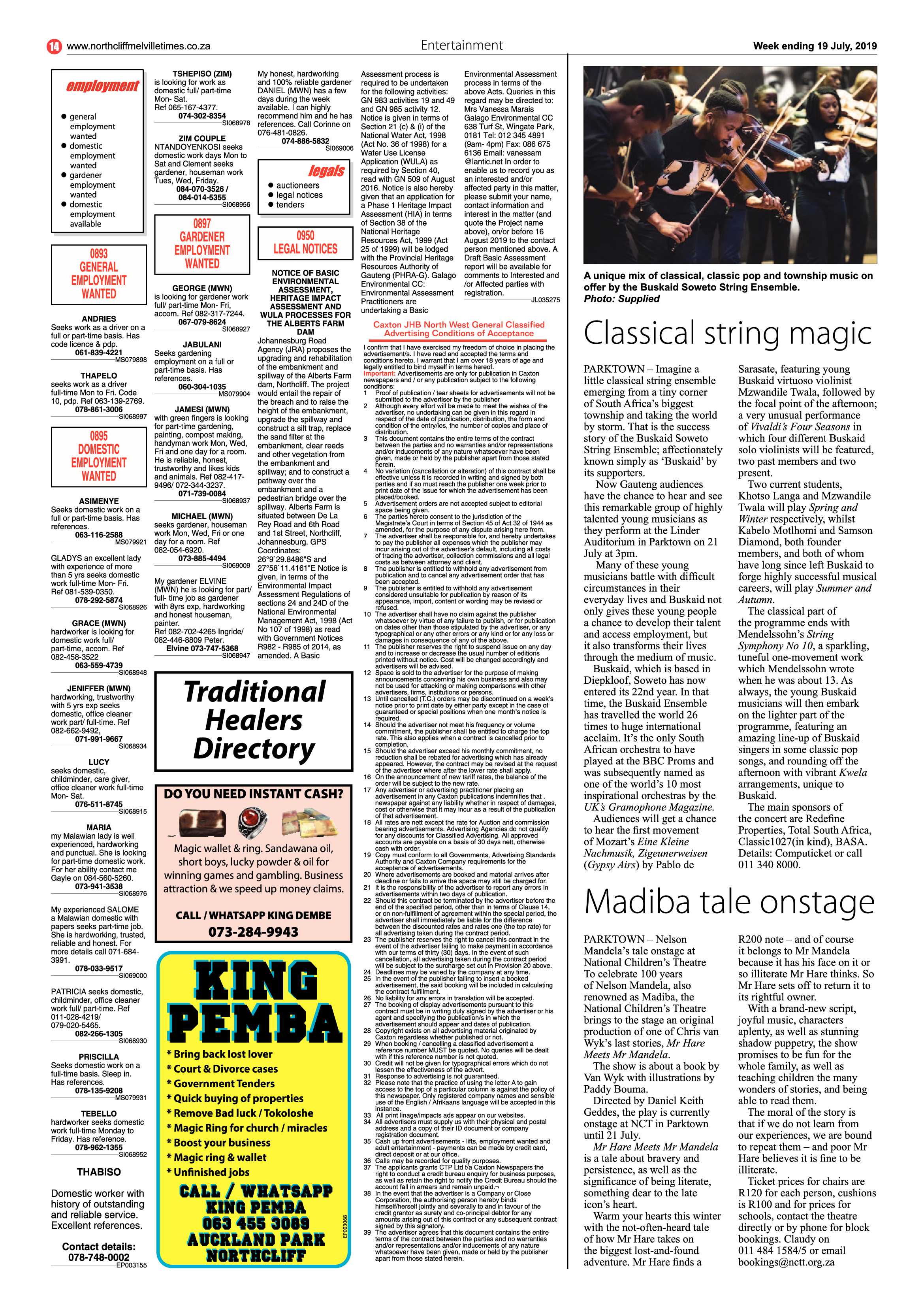 Northcliff Melville Times 19 July, 2019 page 14