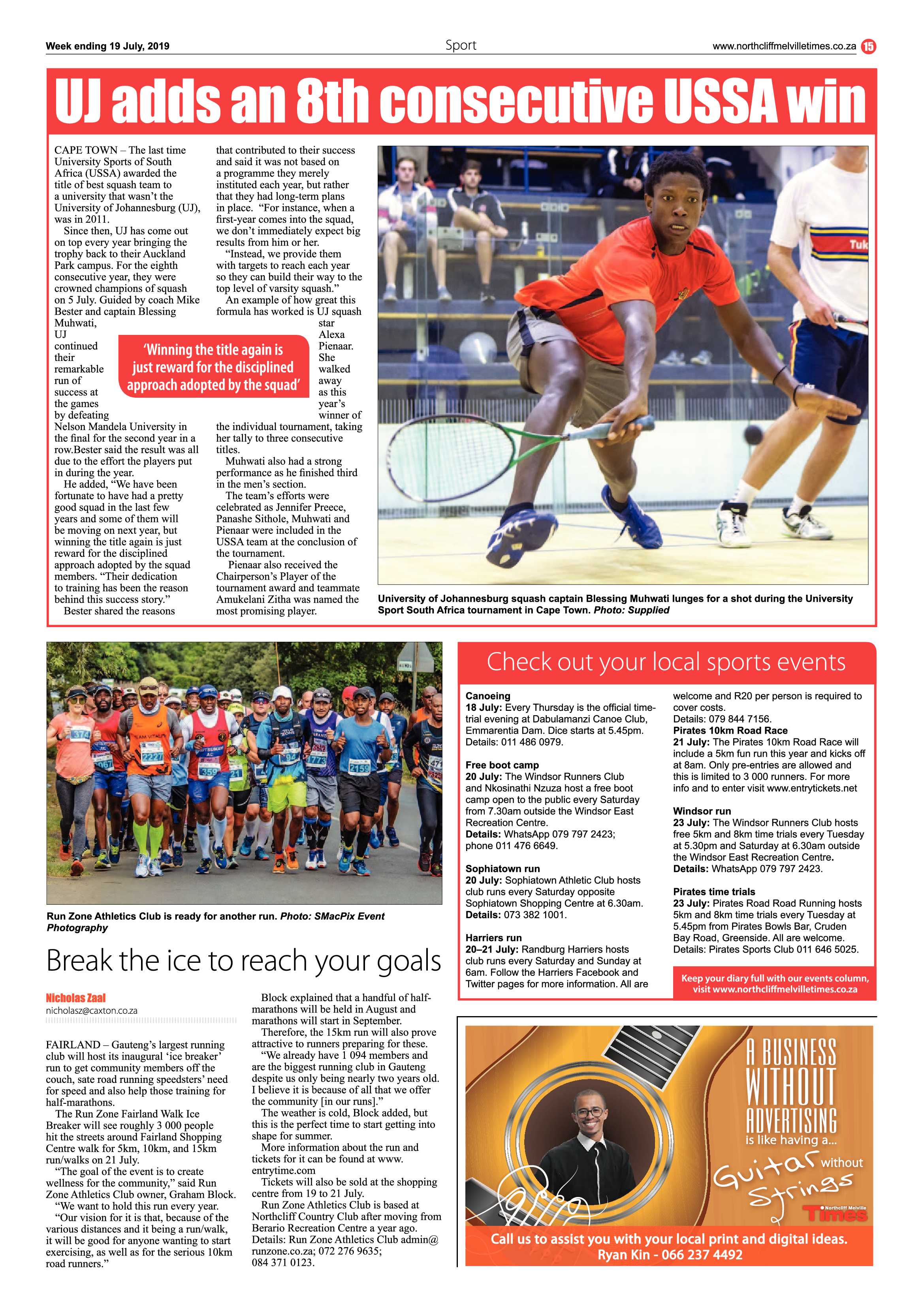 Northcliff Melville Times 19 July, 2019 page 15