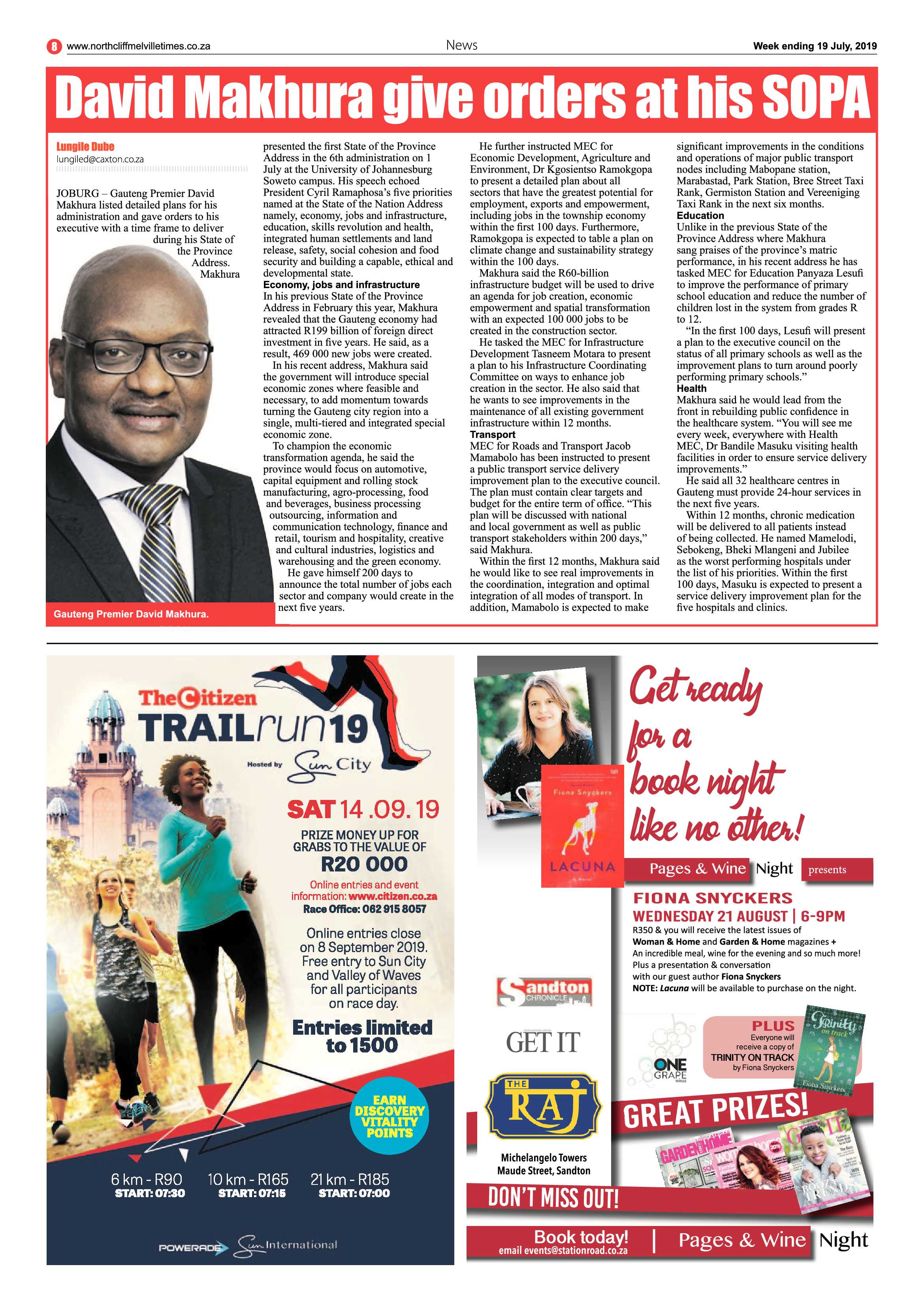 Northcliff Melville Times 19 July, 2019 page 8