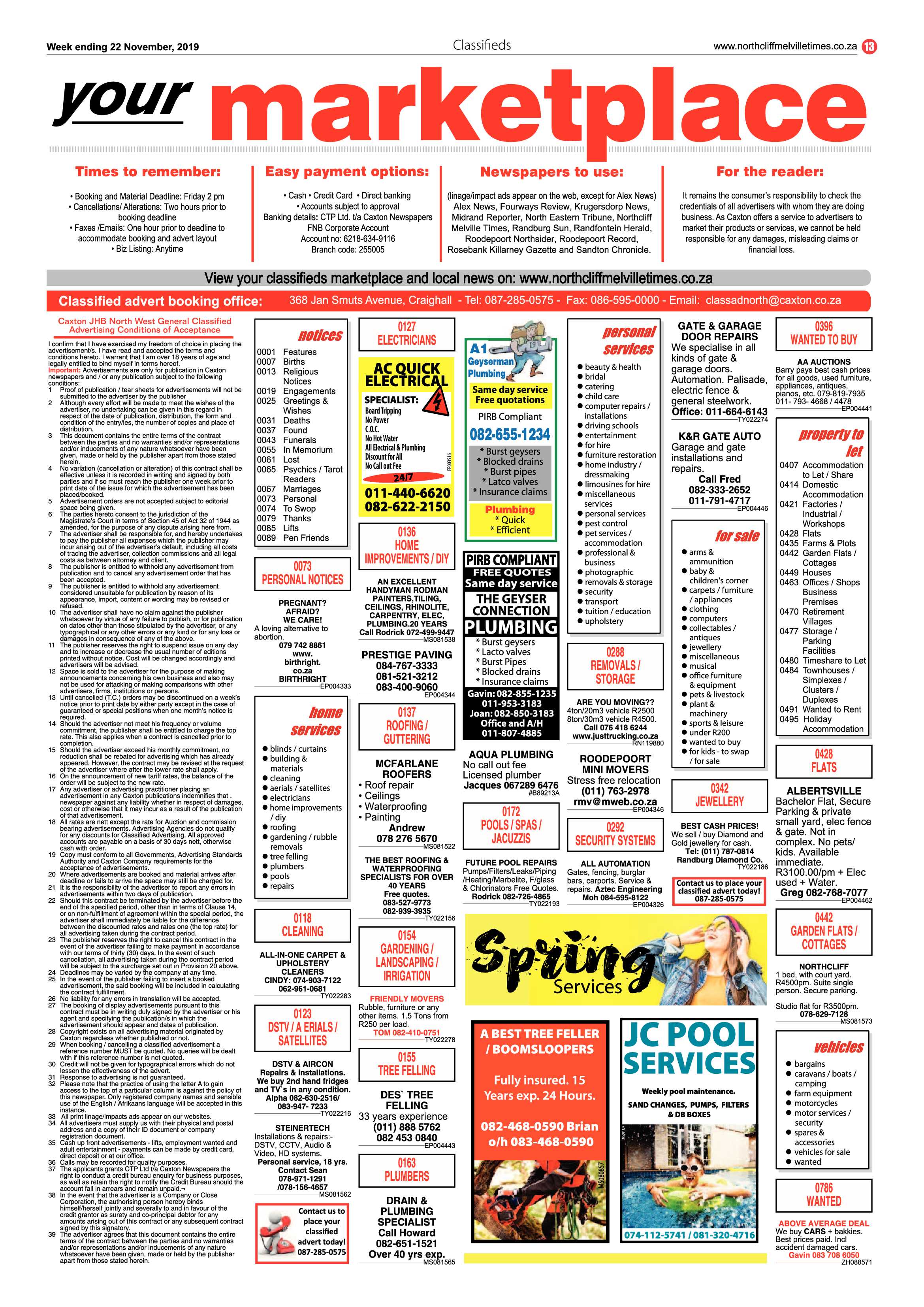 Northcliff Melville Times 19 November, 2019 page 13