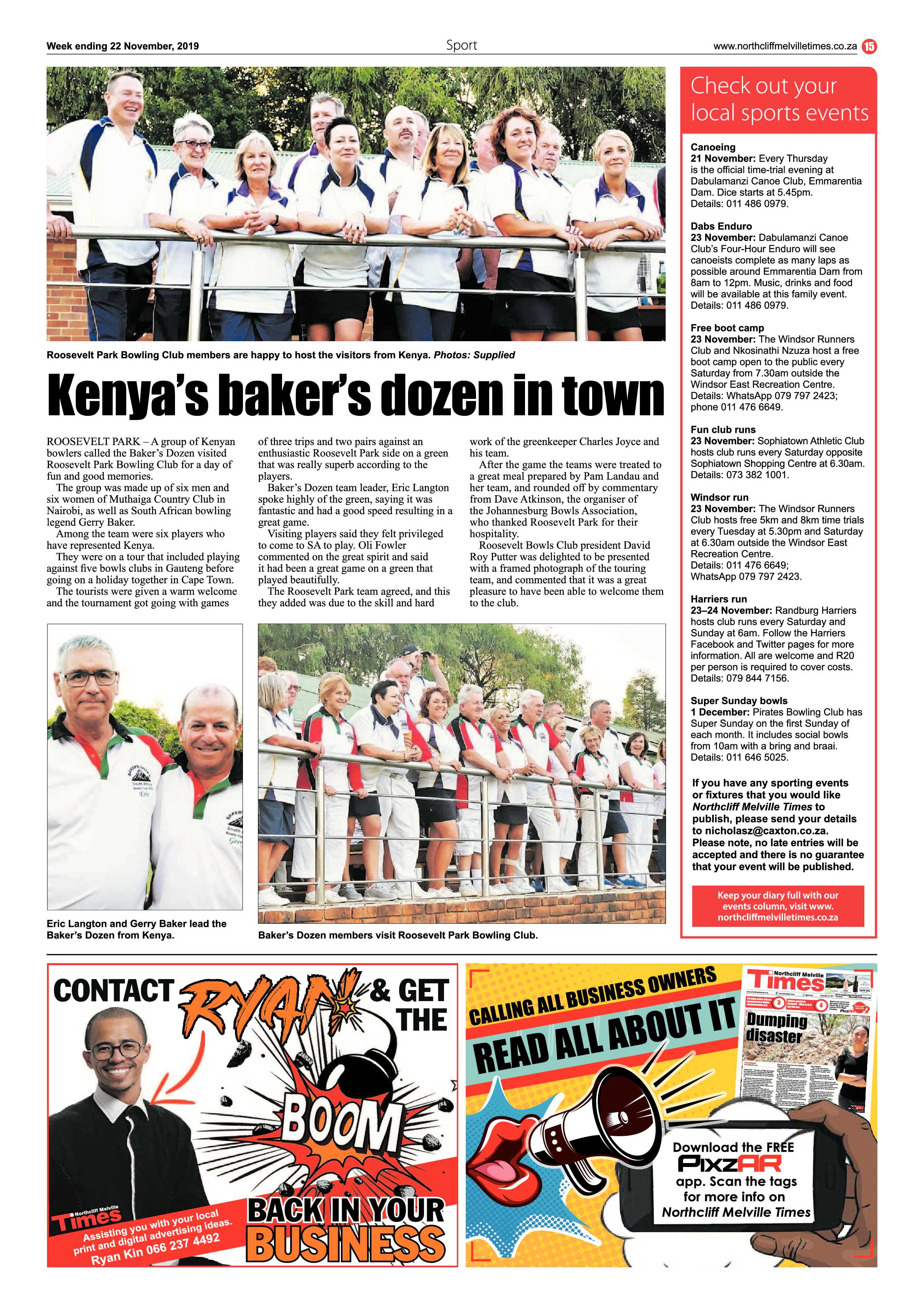 Northcliff Melville Times 19 November, 2019 page 15