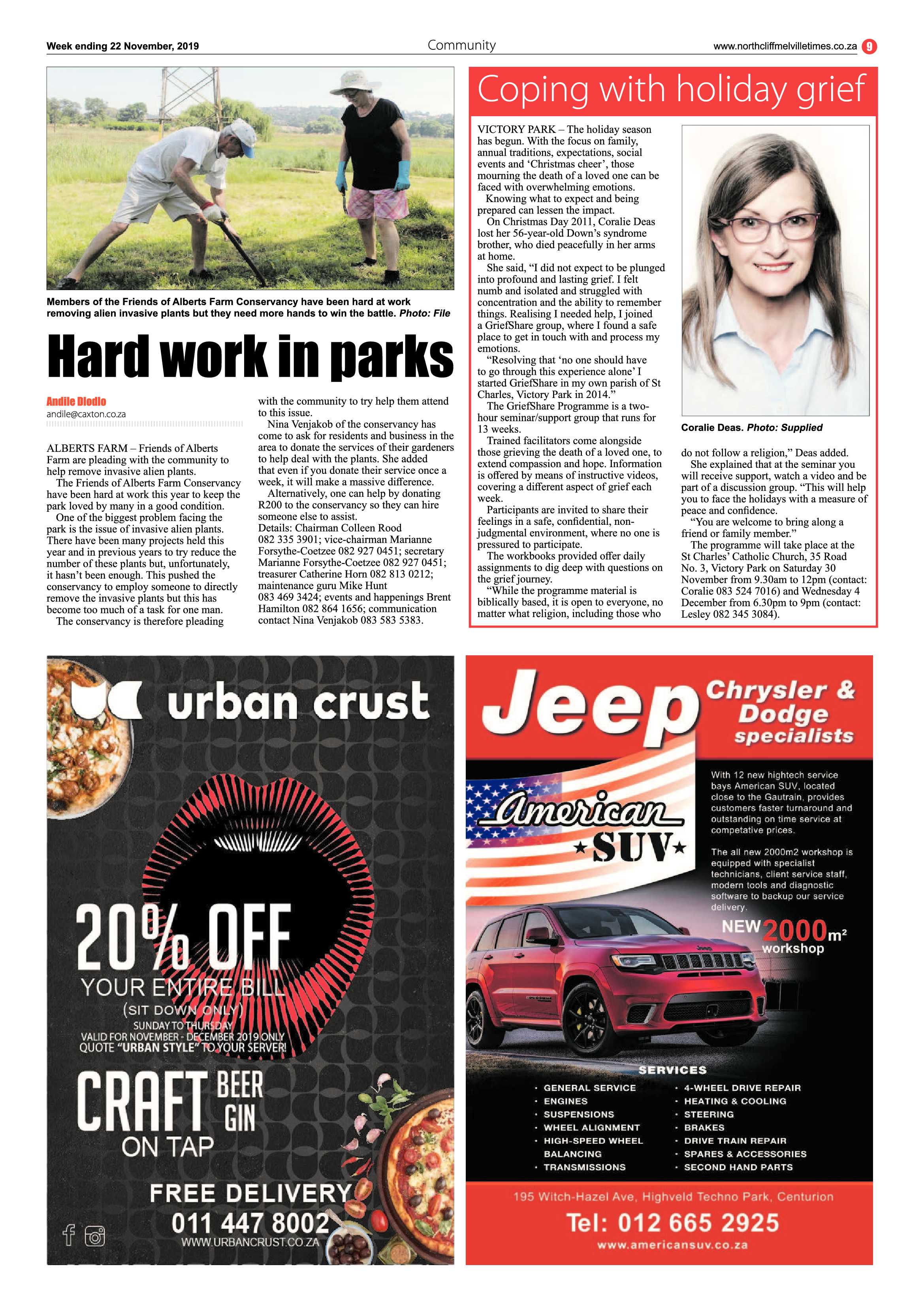 Northcliff Melville Times 19 November, 2019 page 9