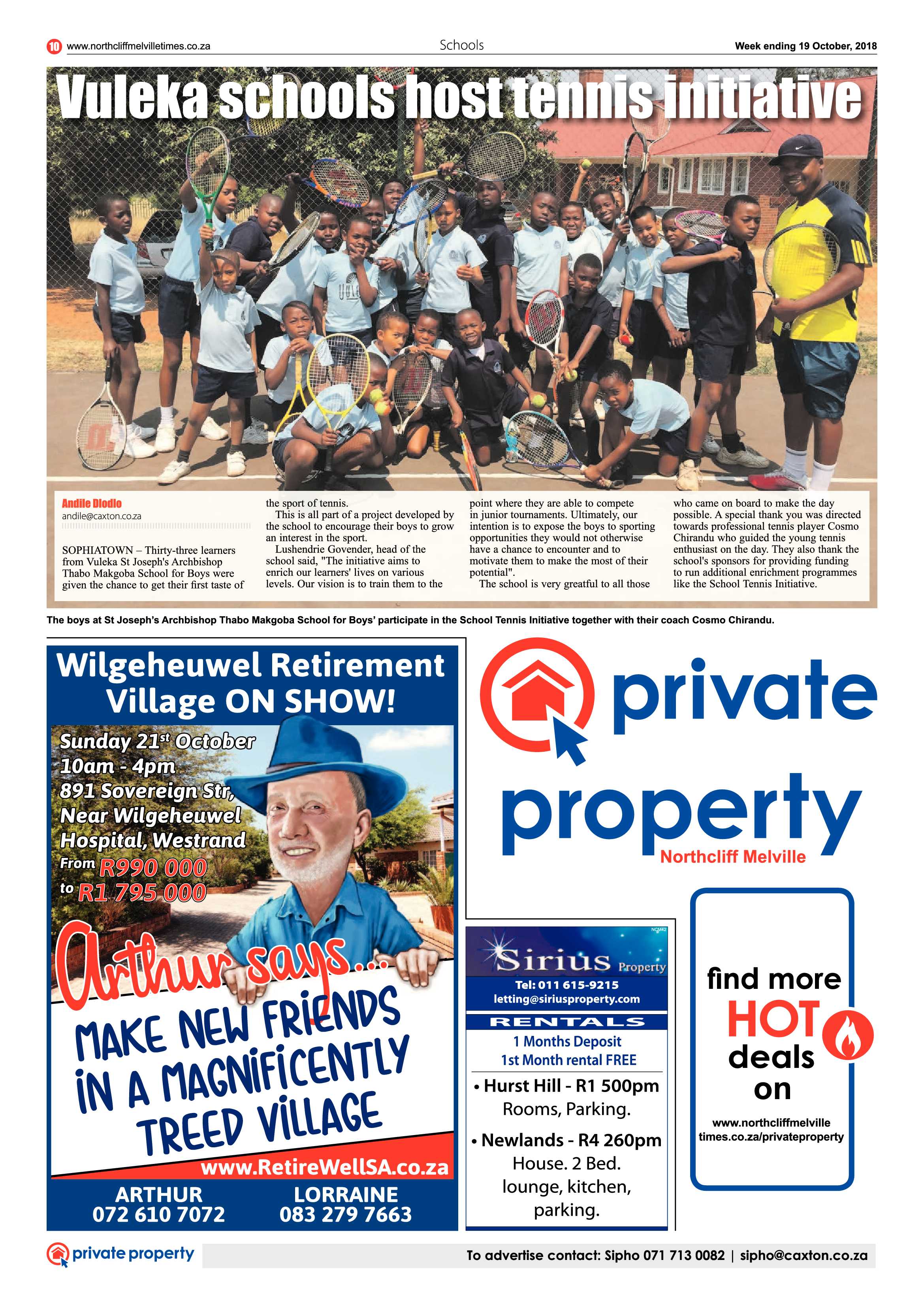 Northcliff Melville Times 19 October 2018 page 10