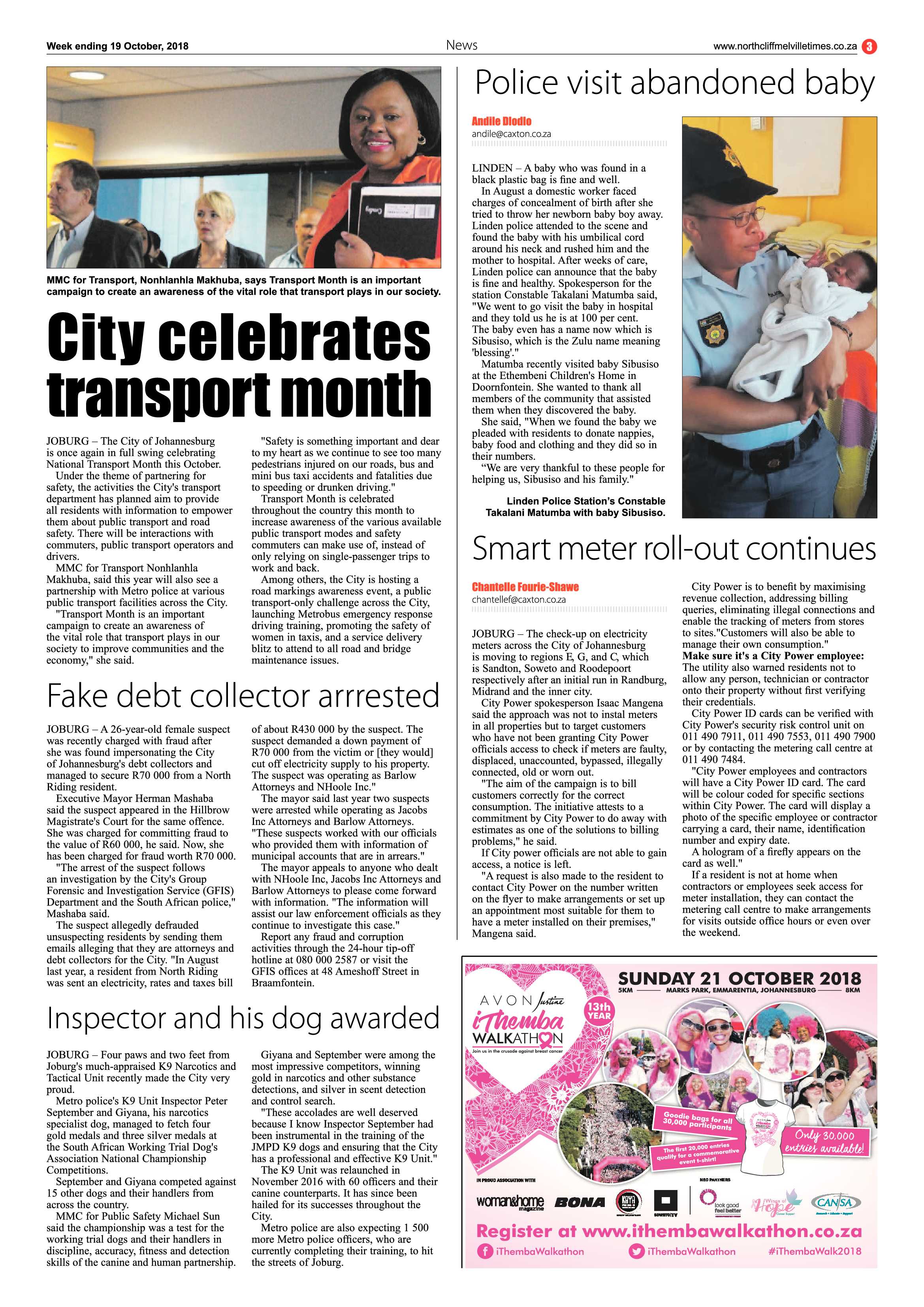 Northcliff Melville Times 19 October 2018 page 3