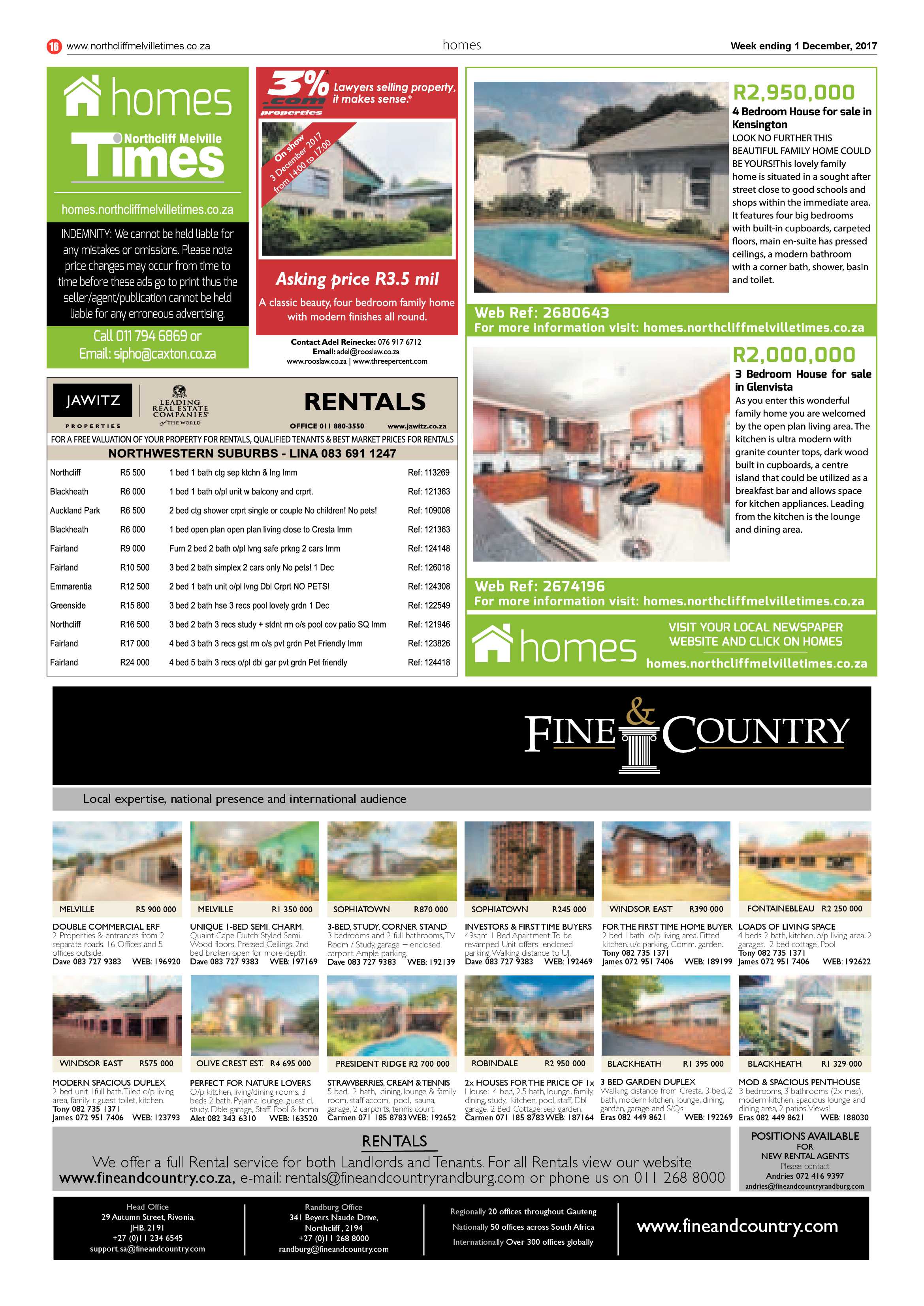 Northcliff Melville Times 1 December page 16